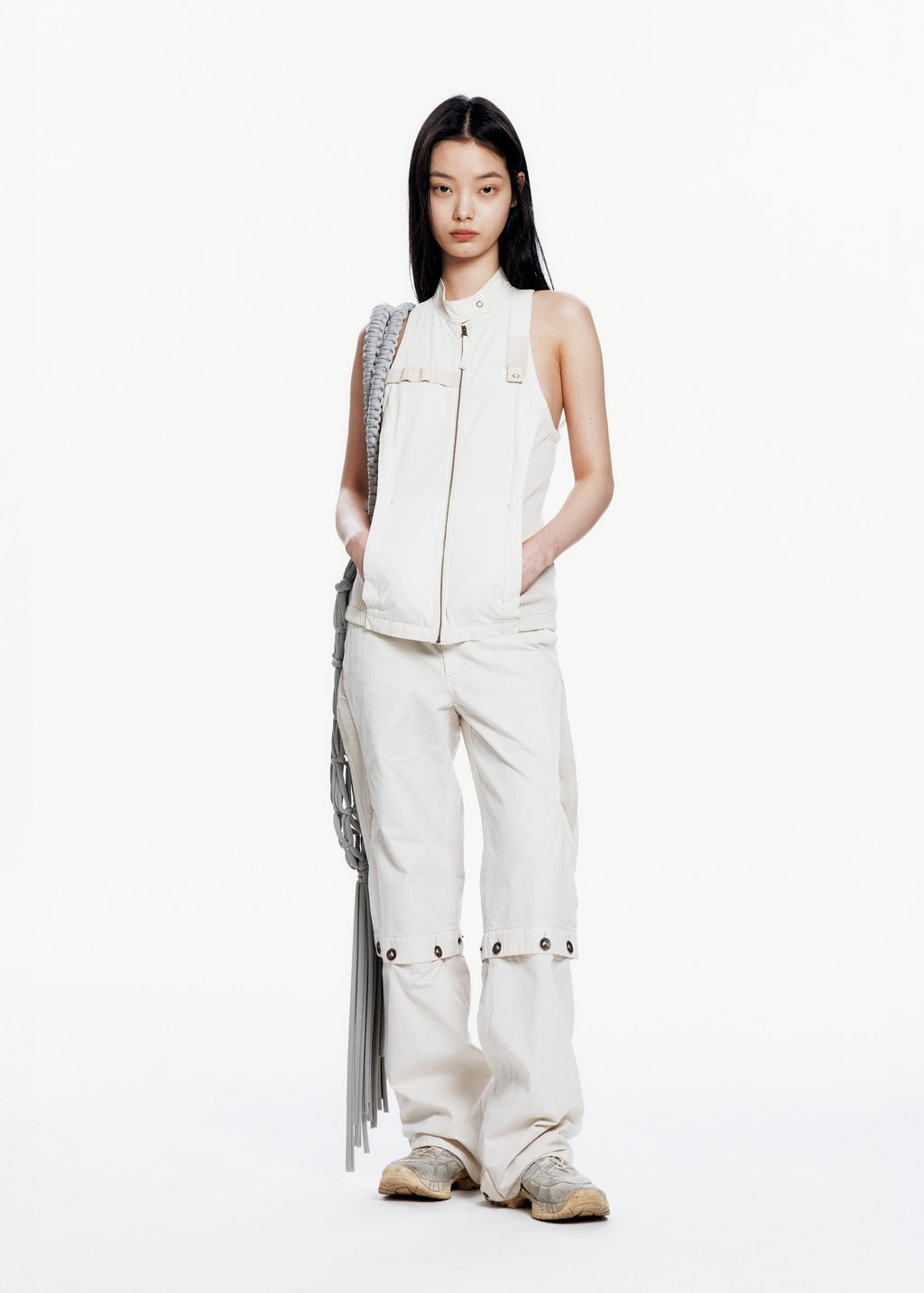 Hyein Seo - Double Layer Moto Jacket (Ivory) product image 5 | TRAB K-Fashion Australia