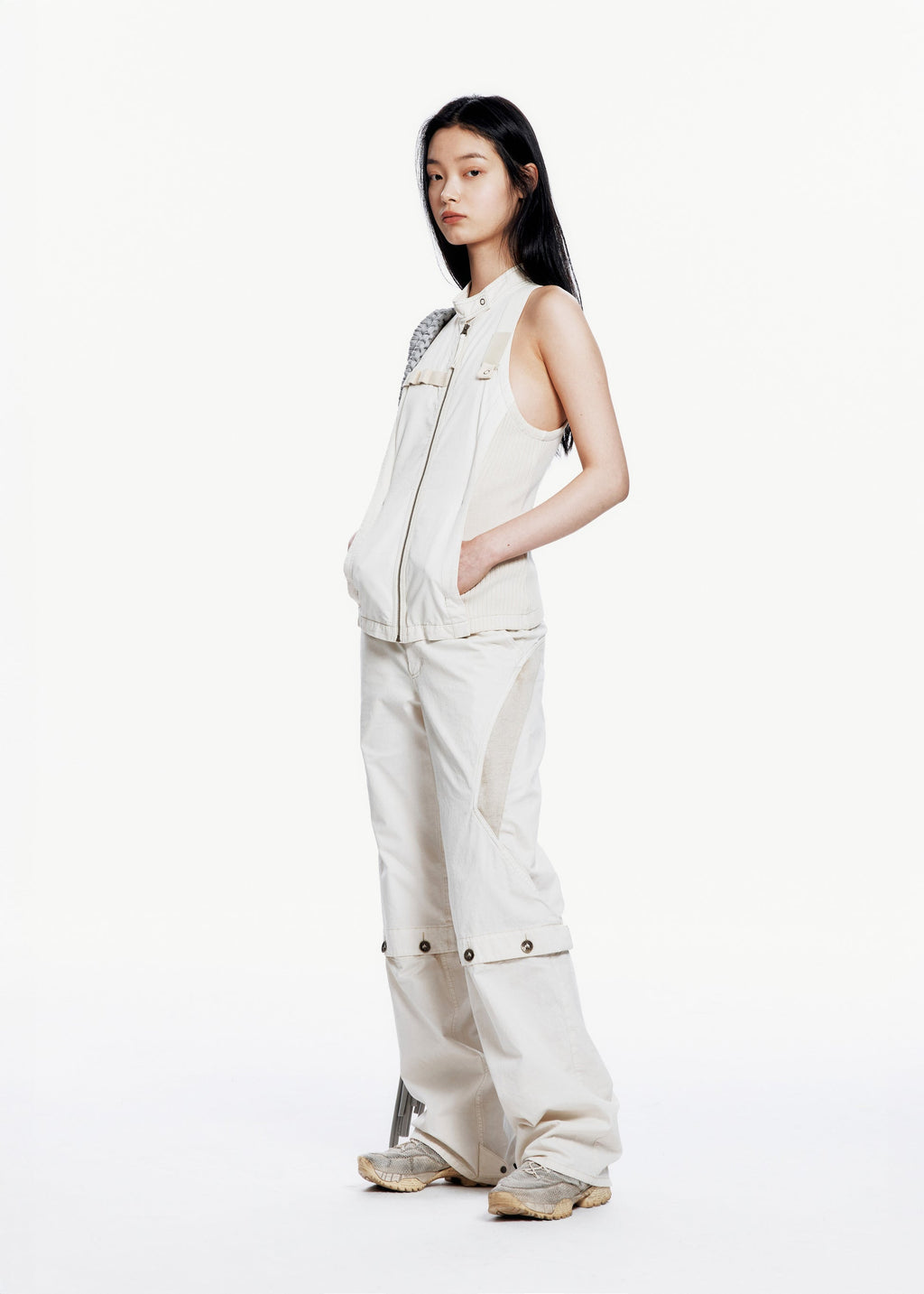 Hyein Seo - Convertible Pants (Ivory) product image 2 | TRAB K-Fashion Australia