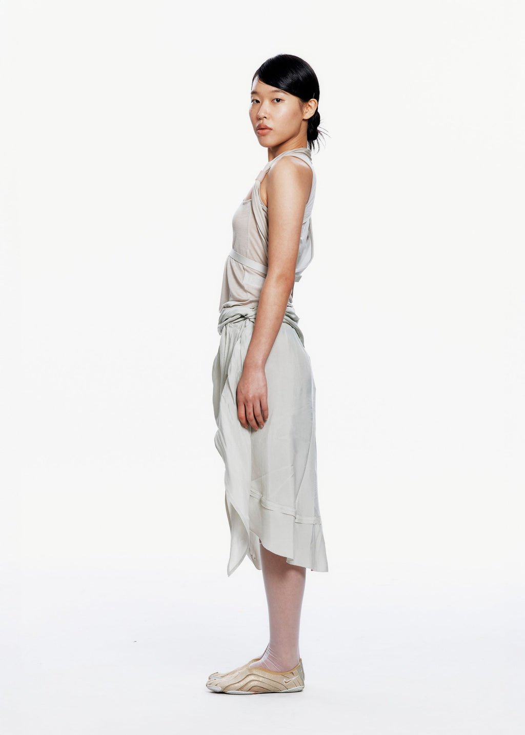 Hyein Seo - Draped Skirt (Mist Grey) product image 4 | TRAB K-Fashion Australia