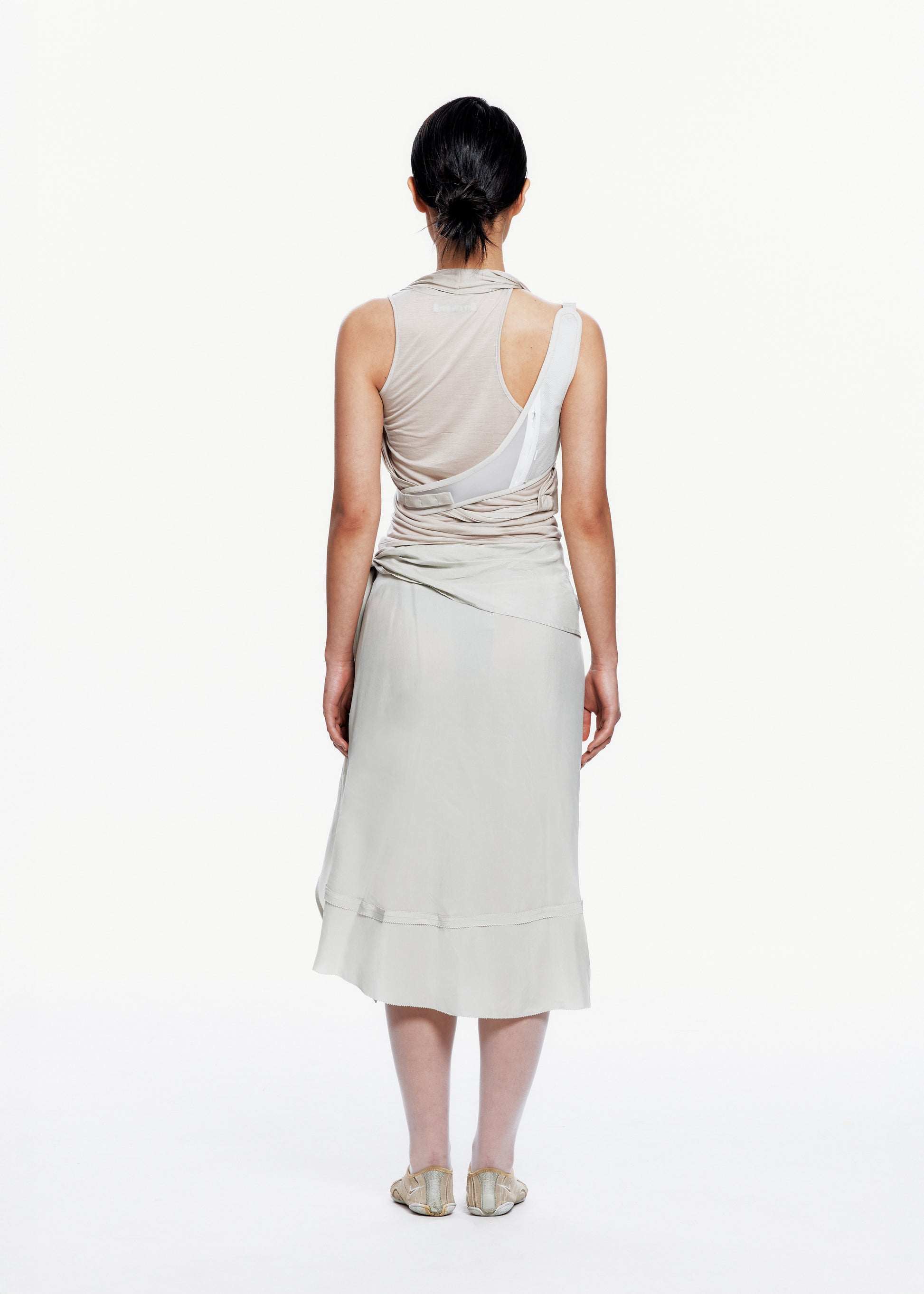Hyein Seo - Draped Skirt (Mist Grey) product image 5 | TRAB K-Fashion Australia