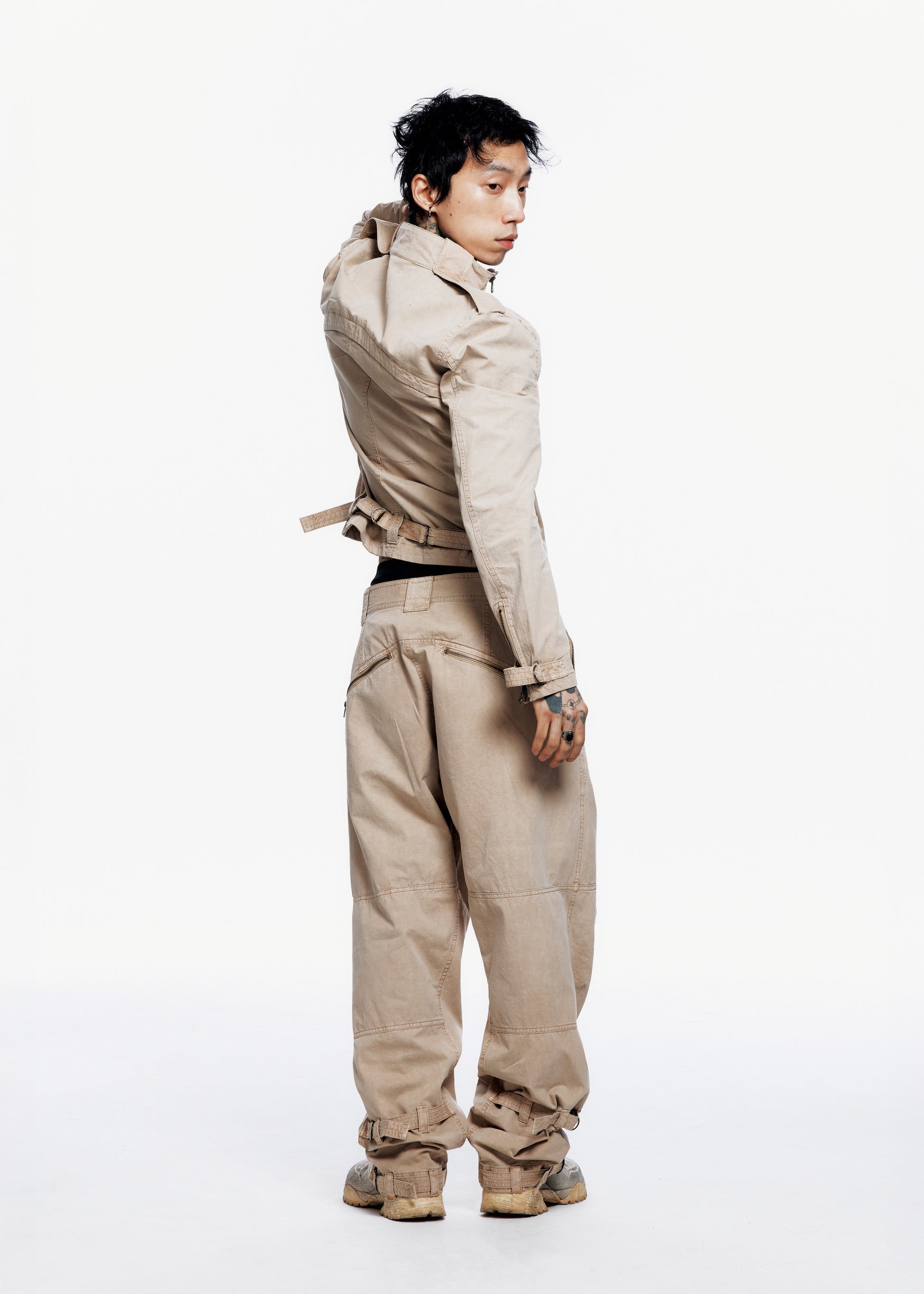 Hyein Seo - Washed Rider Jacket (Beige) product image 3 | TRAB K-Fashion Australia