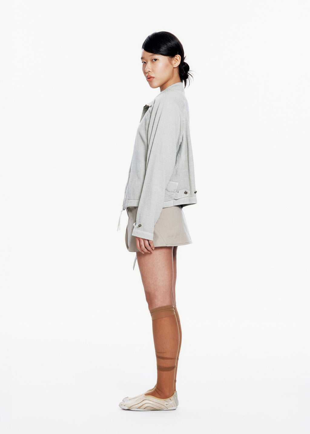 Hyein Seo - Trim Zip-up (Light Grey) product image 11 | TRAB K-Fashion Australia