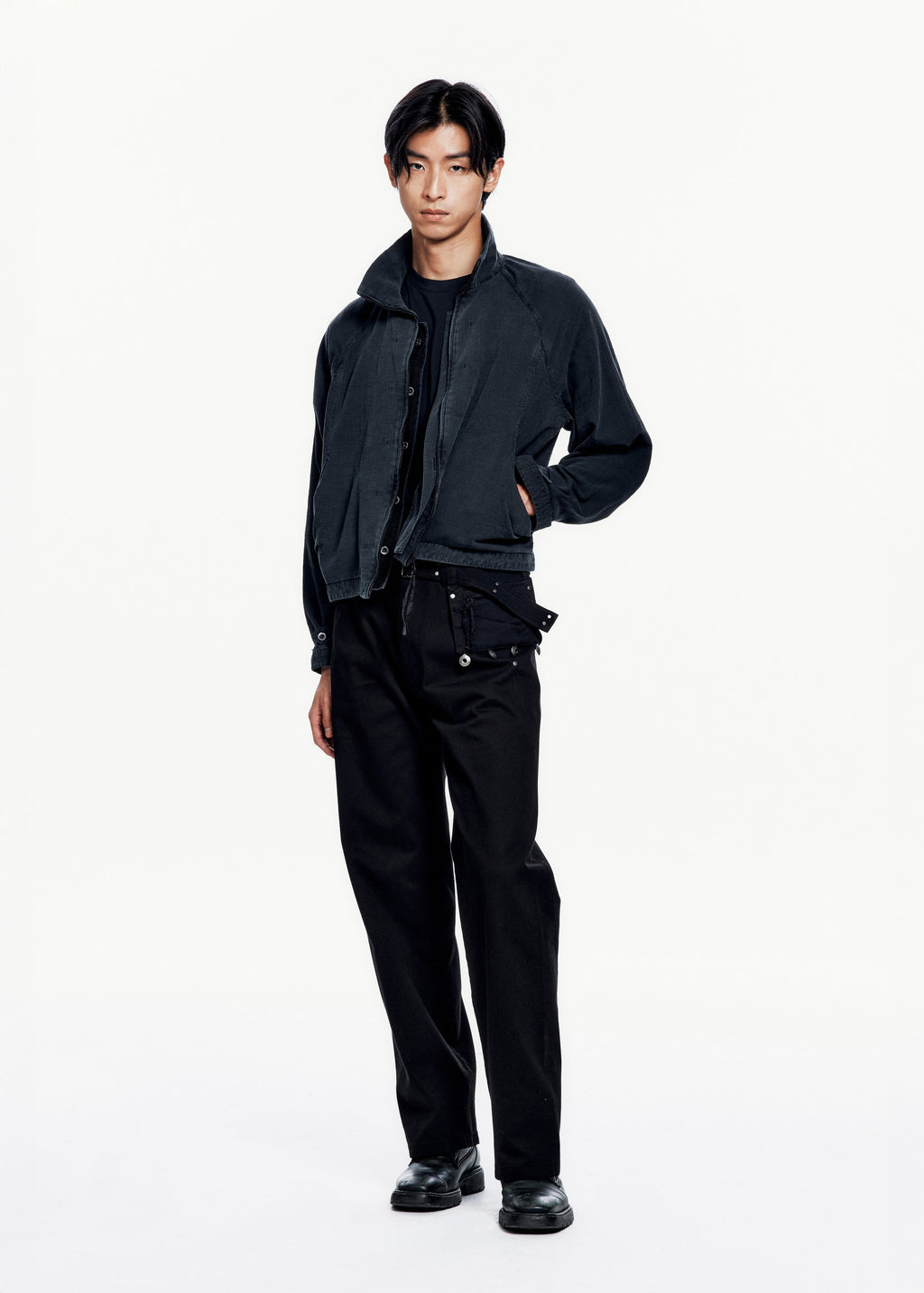 Hyein Seo - Trim Zip-up (Dark Grey) product image 8 | TRAB K-Fashion Australia