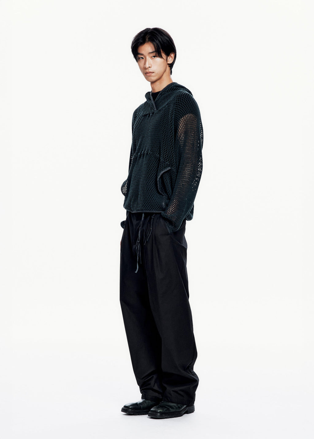 Hyein Seo - Washed Mesh Hoodie (Dark Green) product image 7 | TRAB K-Fashion Australia