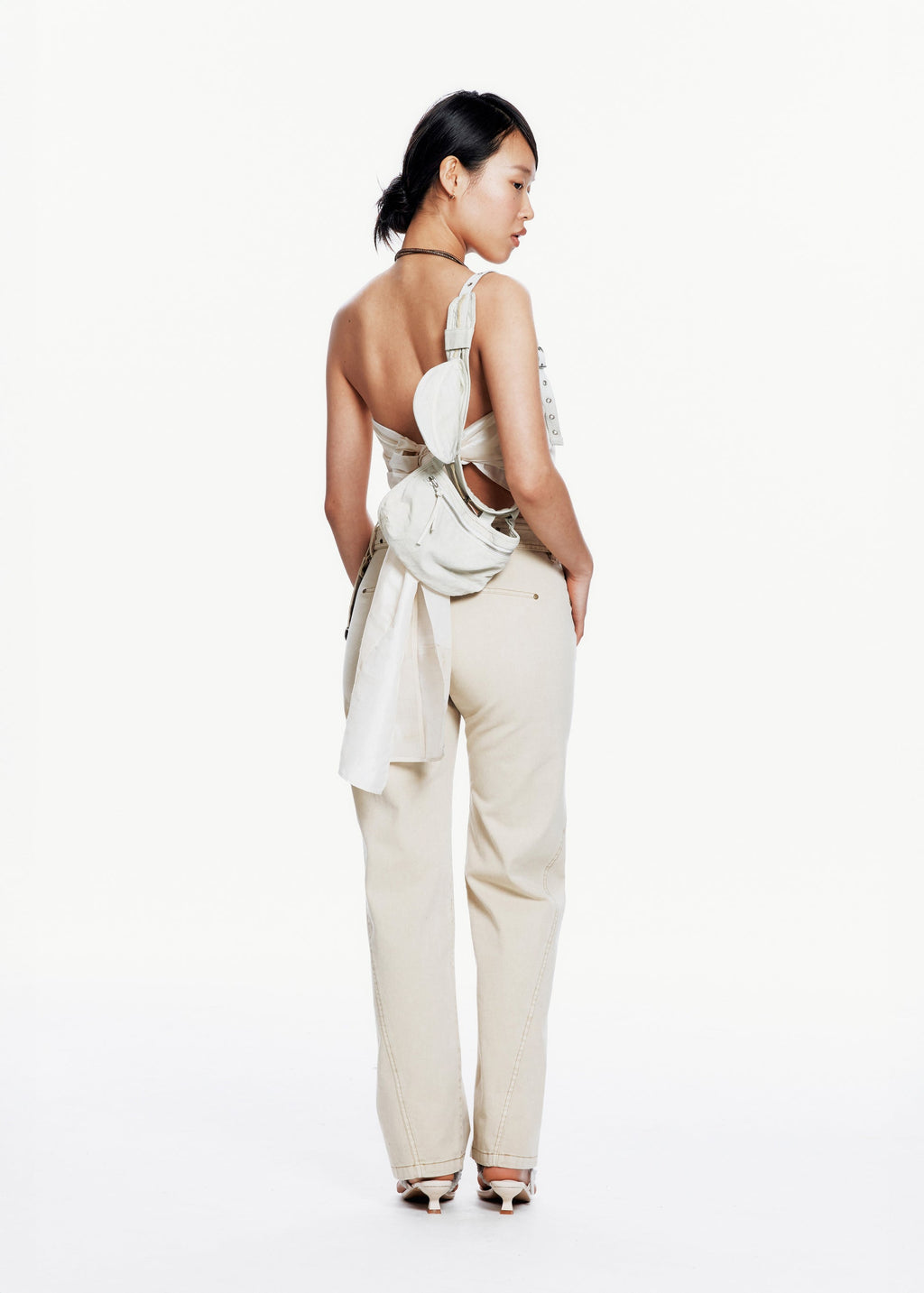 Hyein Seo - Cotton Pants w/ Coin Pocket (Beige) product image 6 | TRAB K-Fashion Australia