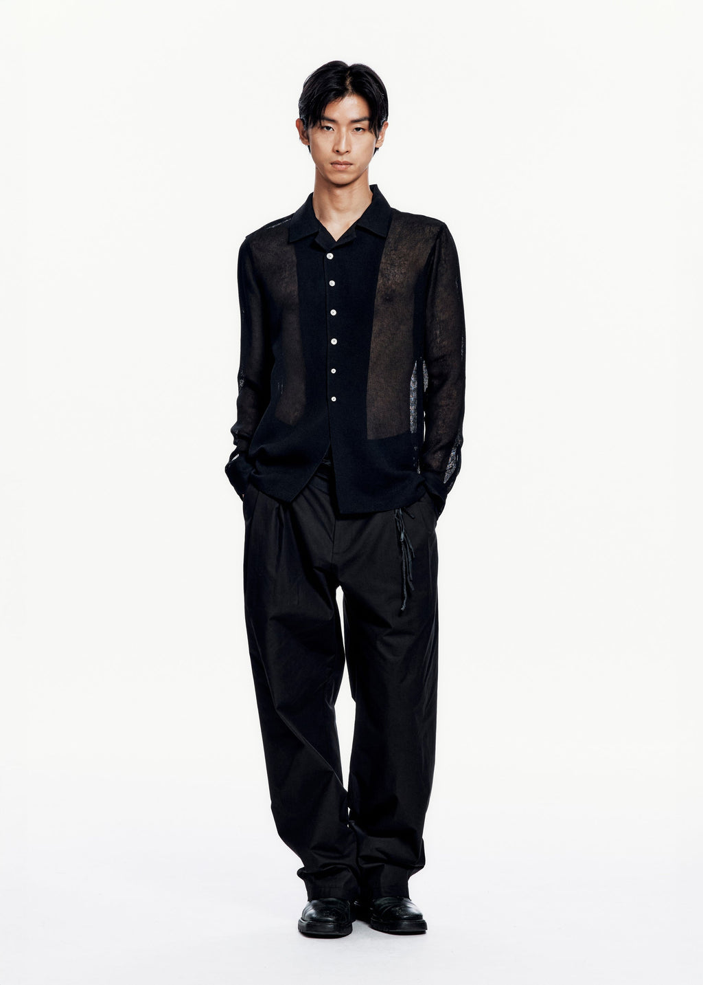 Hyein Seo - Silver Button Shirt (Black) product image 5 | TRAB K-Fashion Australia