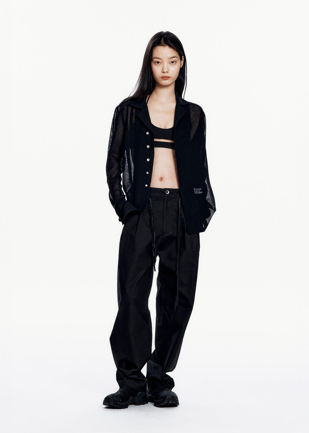 Hyein Seo - Silver Button Shirt (Black) product image 9 | TRAB K-Fashion Australia