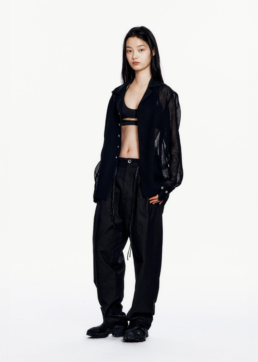 Hyein Seo - Silver Button Shirt (Black) product image 10 | TRAB K-Fashion Australia