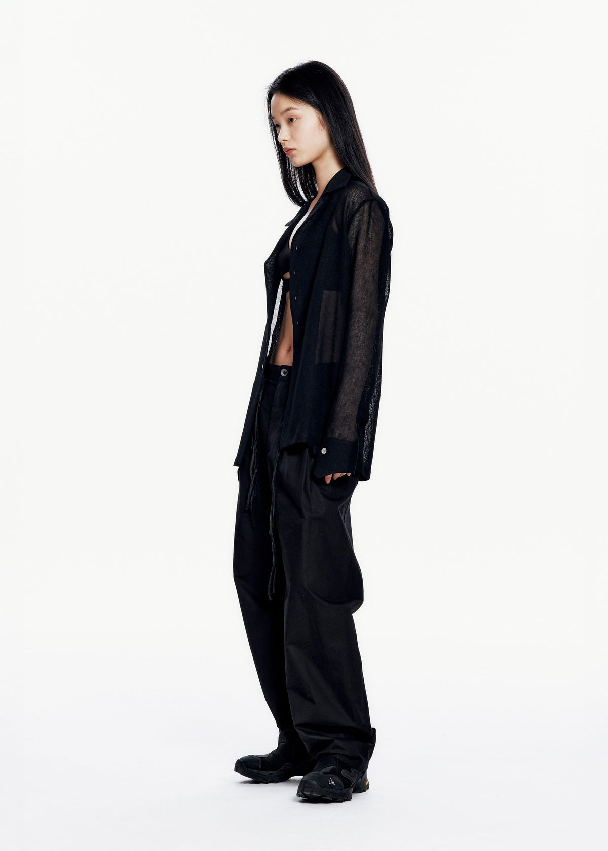 Hyein Seo - Silver Button Shirt (Black) product image 11 | TRAB K-Fashion Australia