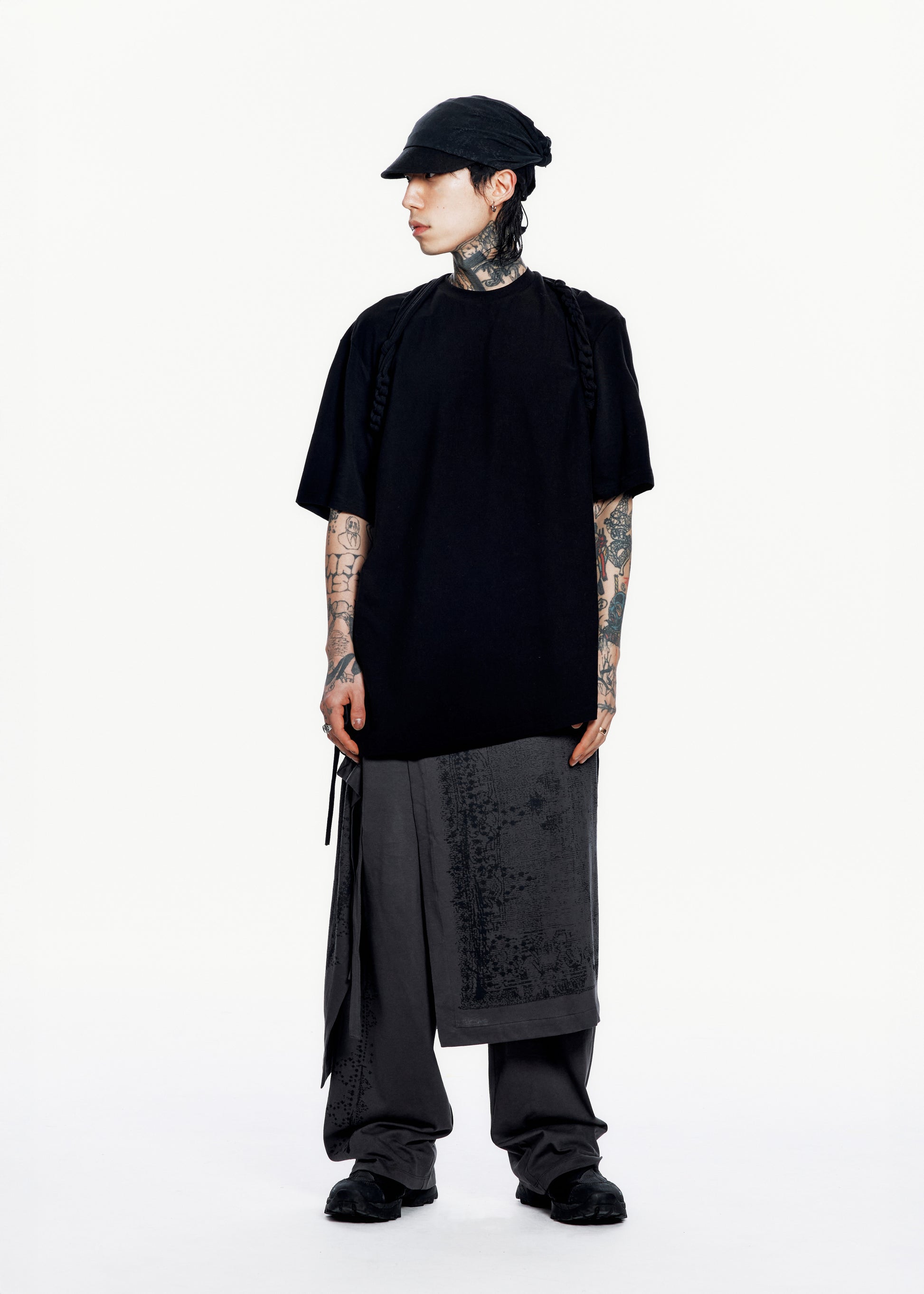 Hyein Seo - Jersey Scarf Pants (Charcoal) product image 1 | TRAB K-Fashion Australia