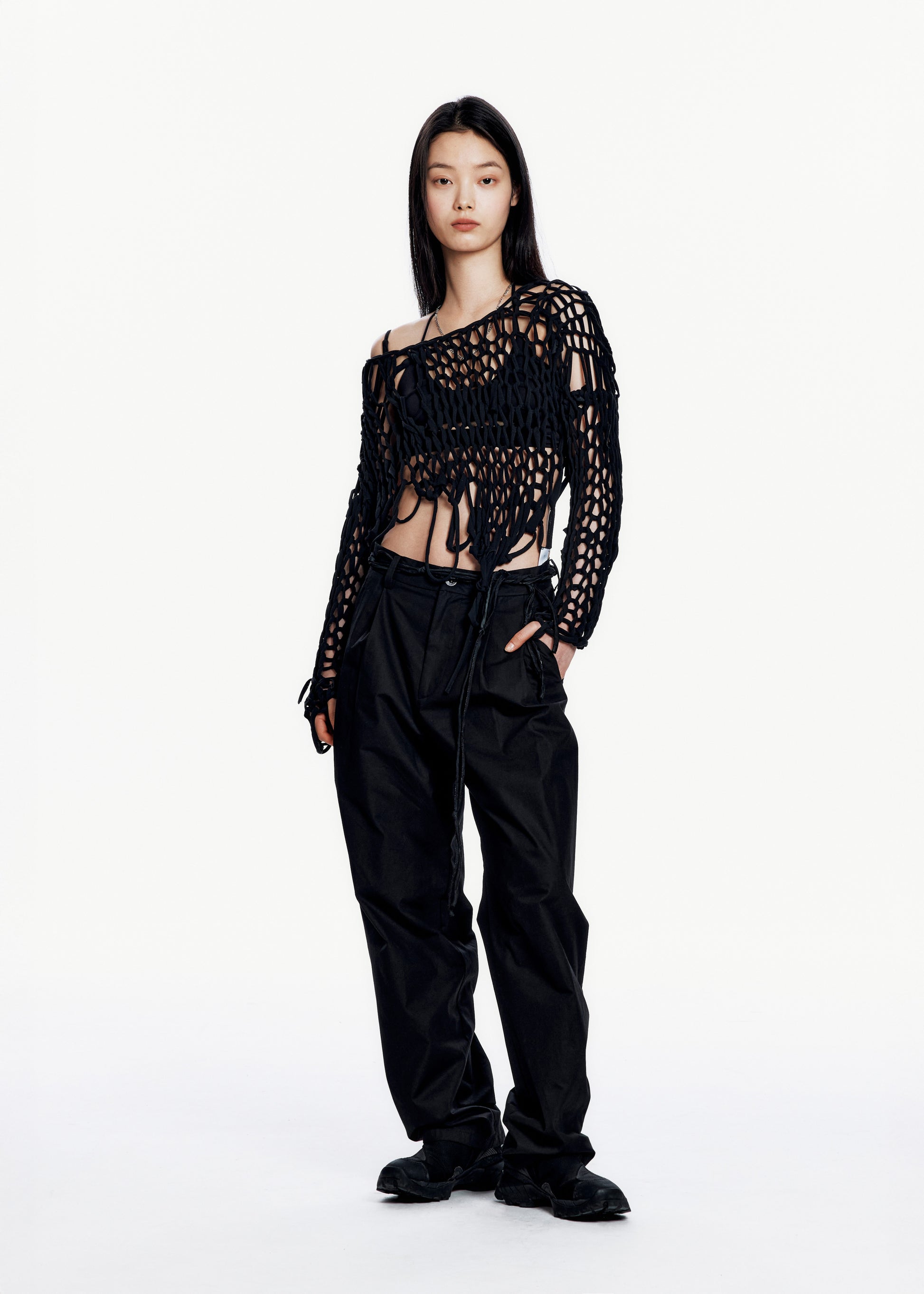 Hyein Seo - Macrame Top (Black) product image 1 | TRAB K-Fashion Australia