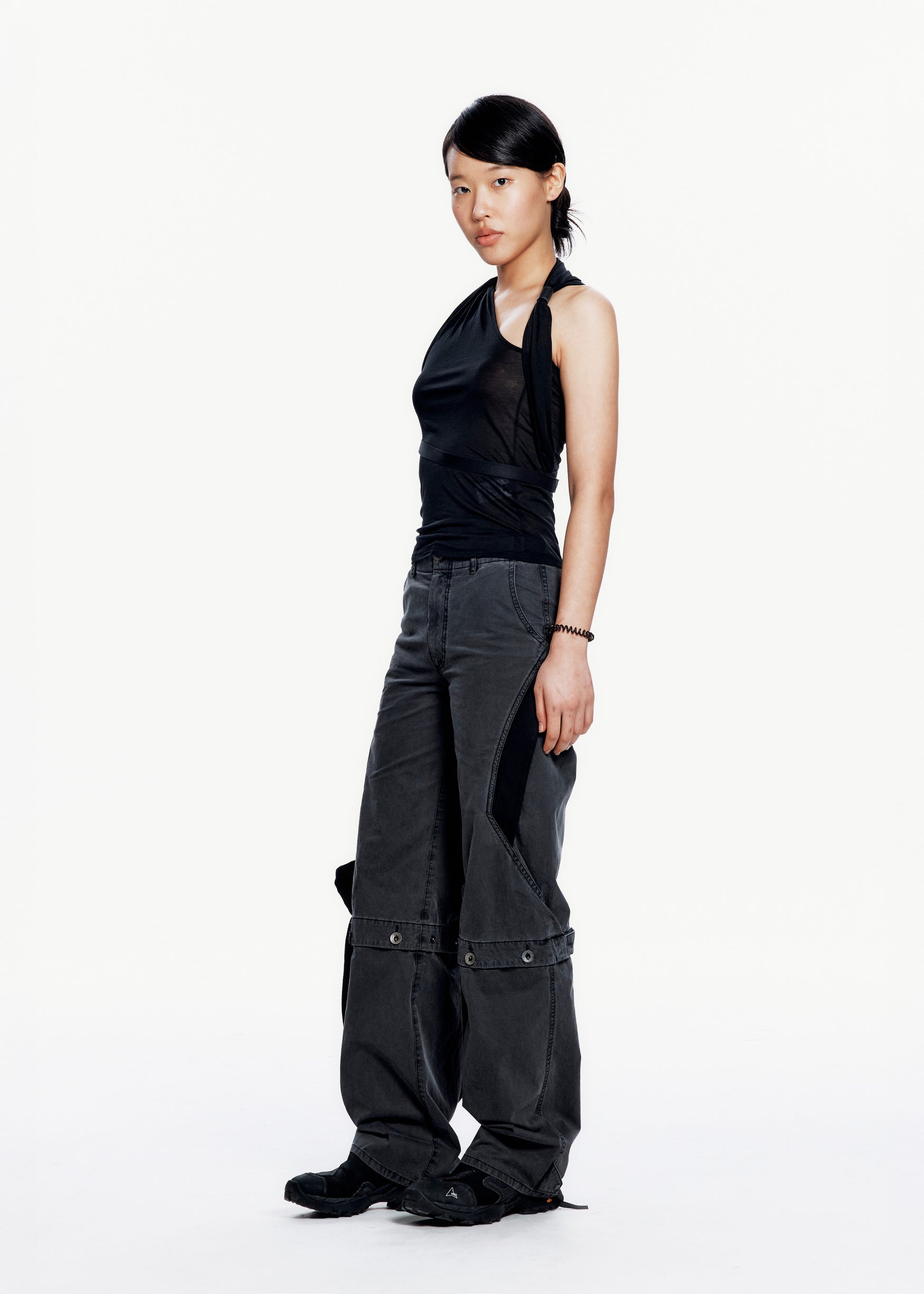 Hyein Seo - Sleeveless Knot Top w/ Back Strap (Black) product image 2 | TRAB K-Fashion Australia