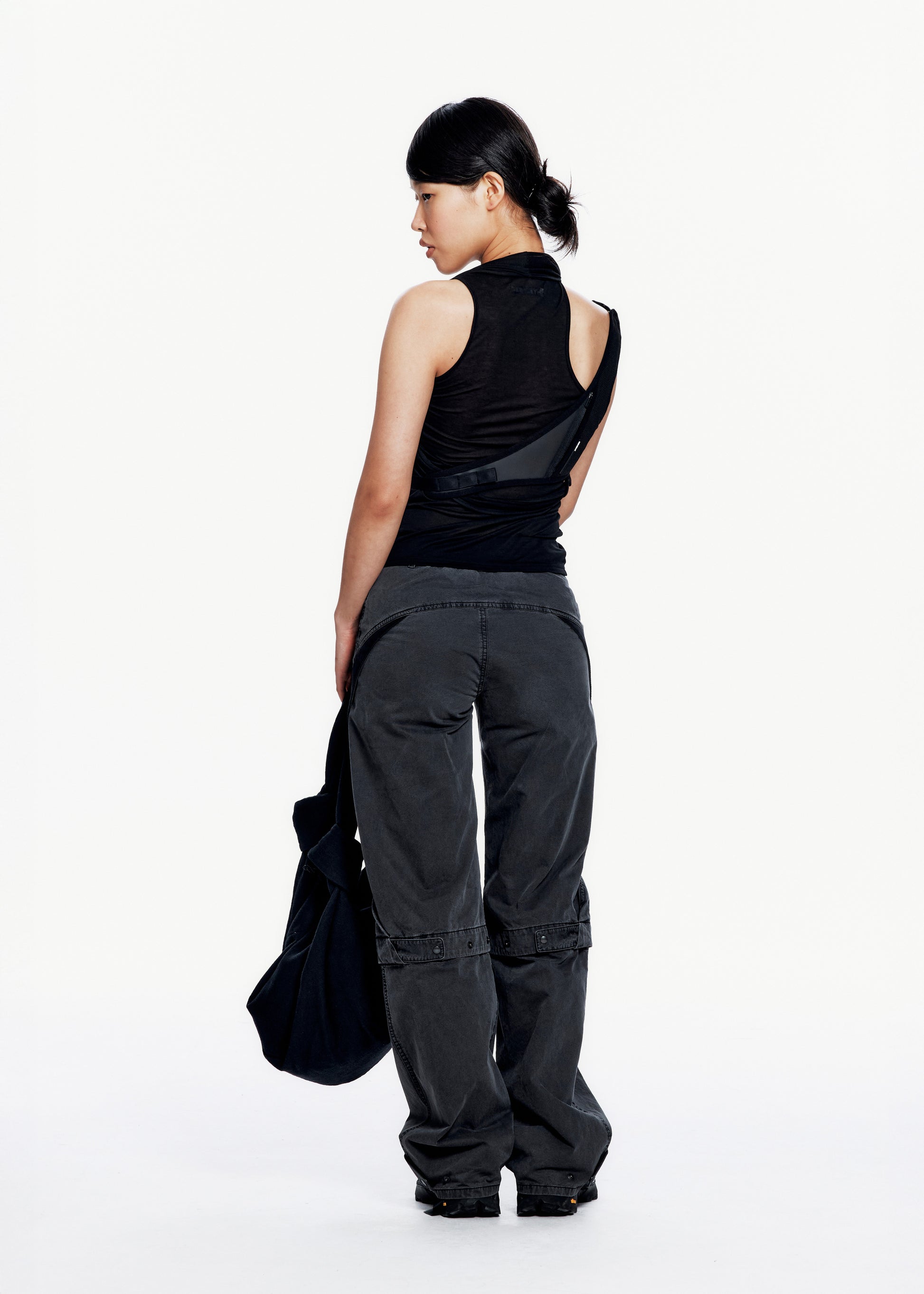 Hyein Seo - Sleeveless Knot Top w/ Back Strap (Black) product image 1 | TRAB K-Fashion Australia