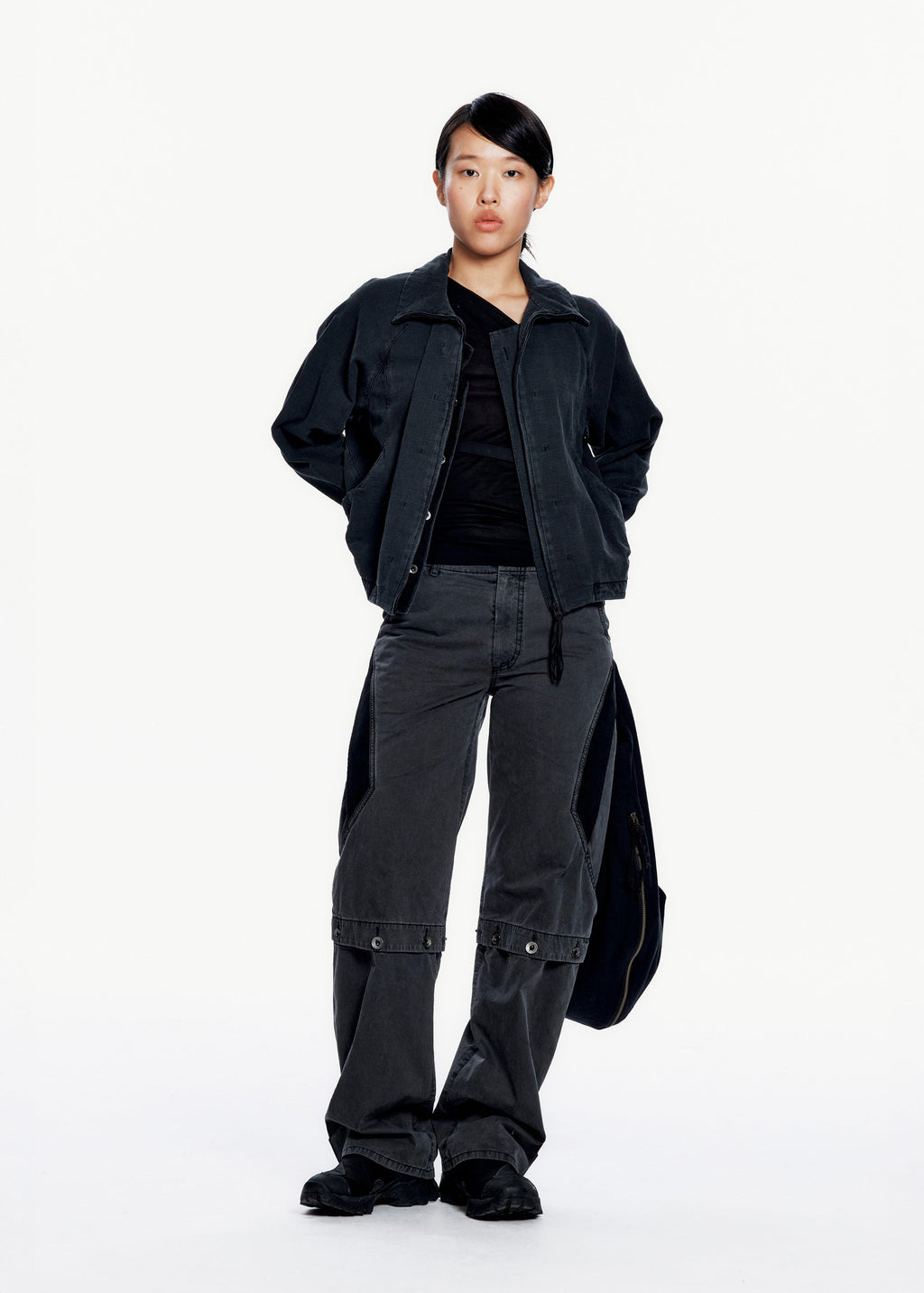 Hyein Seo - Trim Zip-up (Dark Grey) product image 1 | TRAB K-Fashion Australia