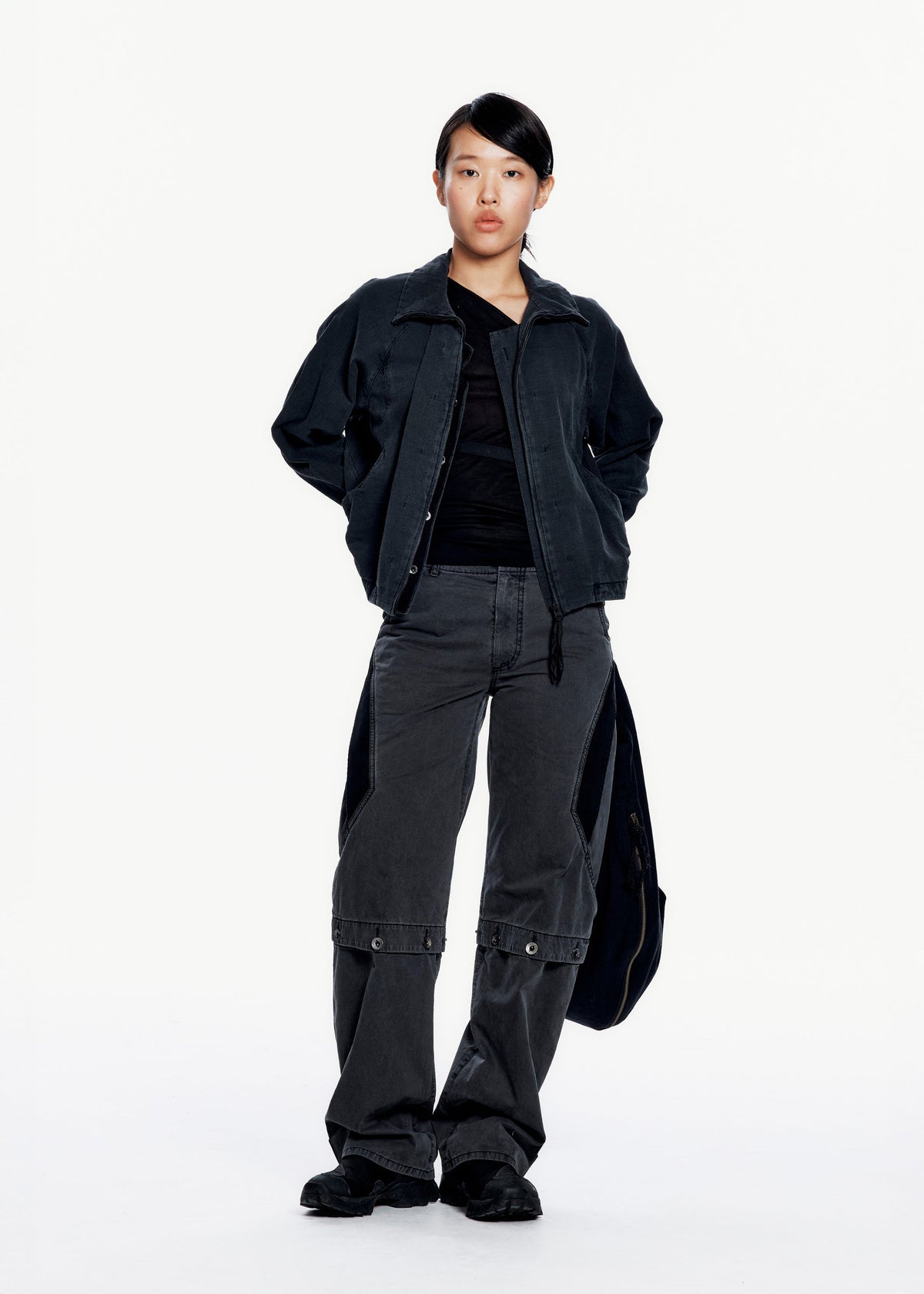 Hyein Seo - Trim Zip-up (Dark Grey) product image 4 | TRAB K-Fashion Australia