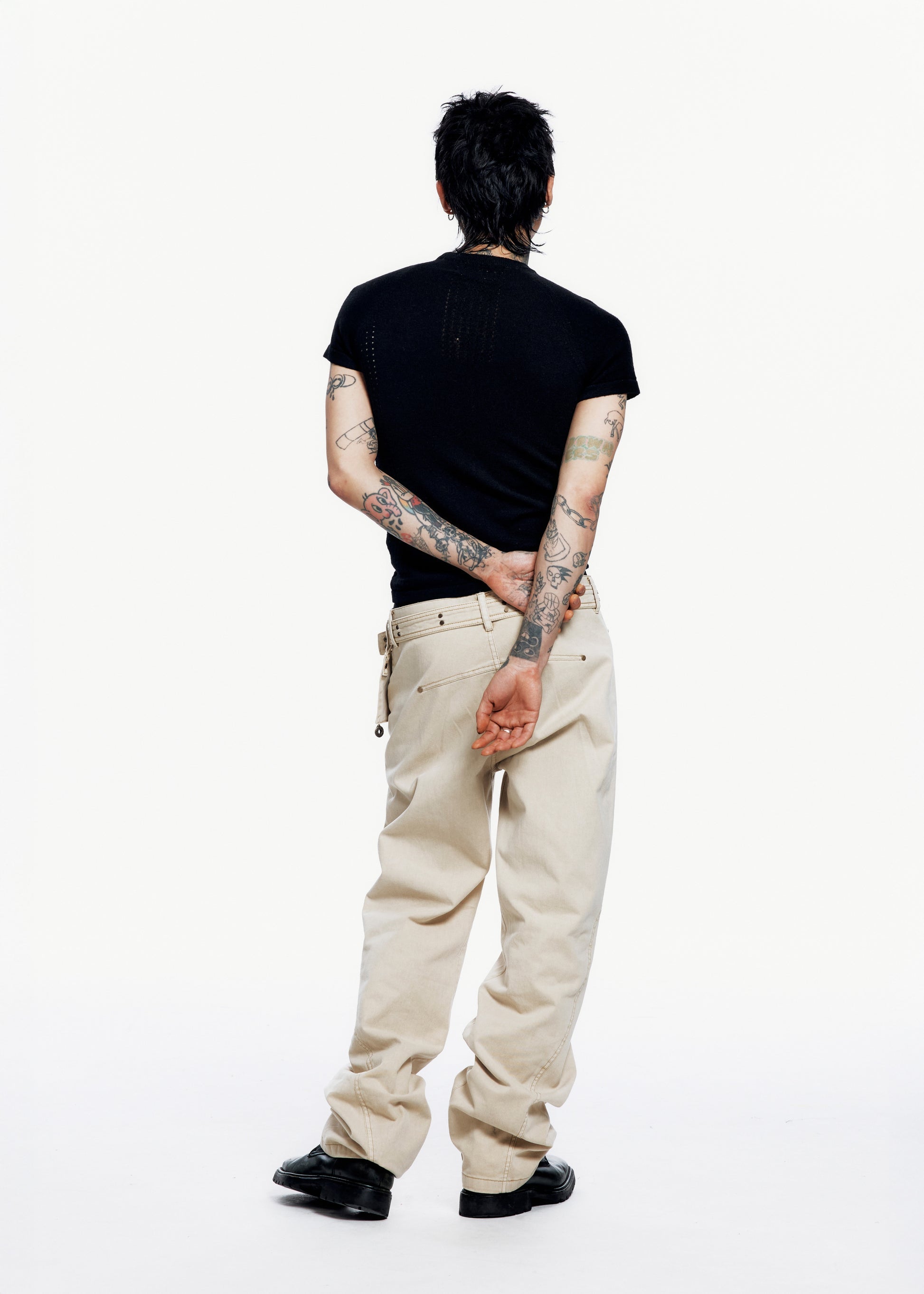 Hyein Seo - Cotton Pants w/ Coin Pocket (Beige) product image 3 | TRAB K-Fashion Australia