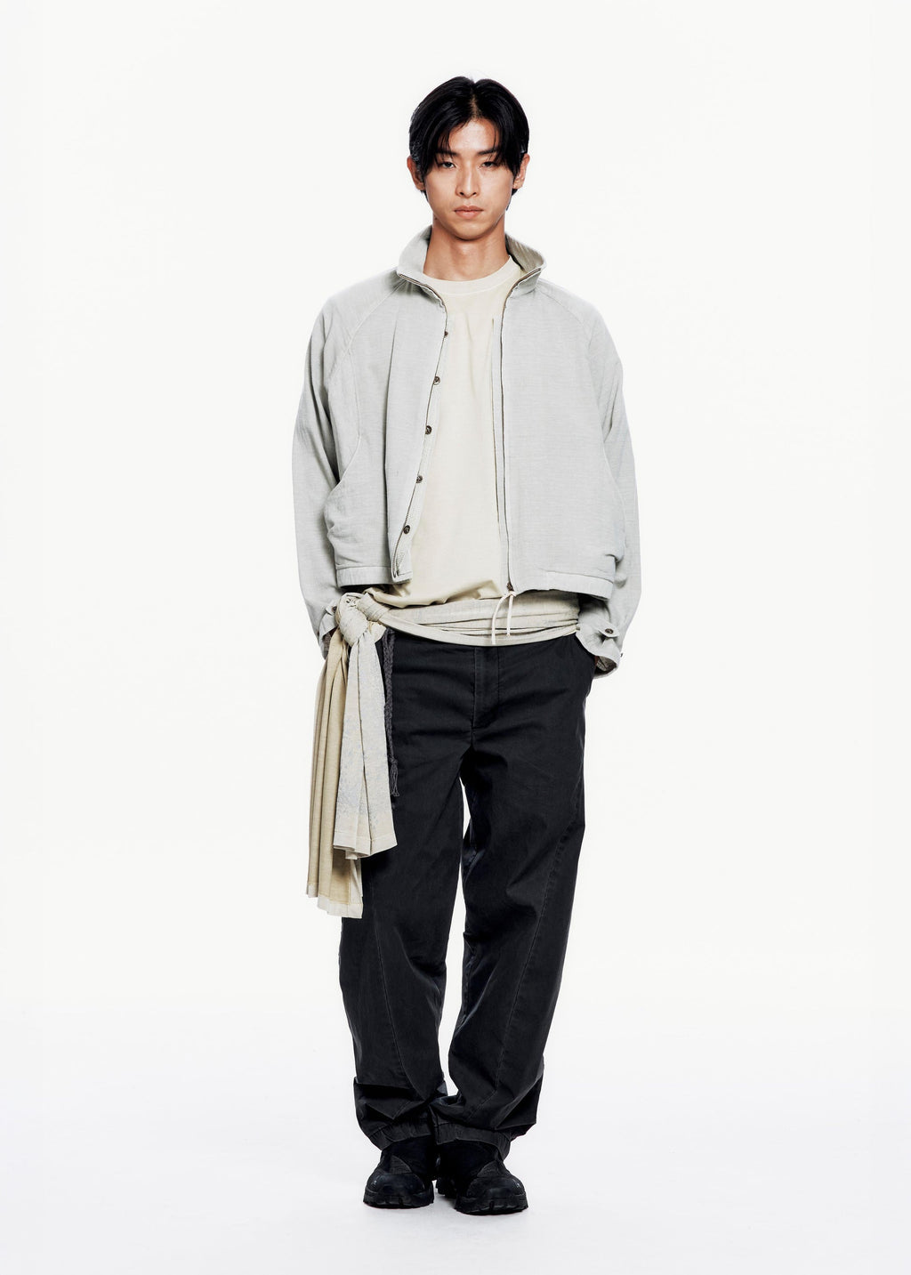 Hyein Seo - Trim Zip-up (Light Grey) product image 2 | TRAB K-Fashion Australia