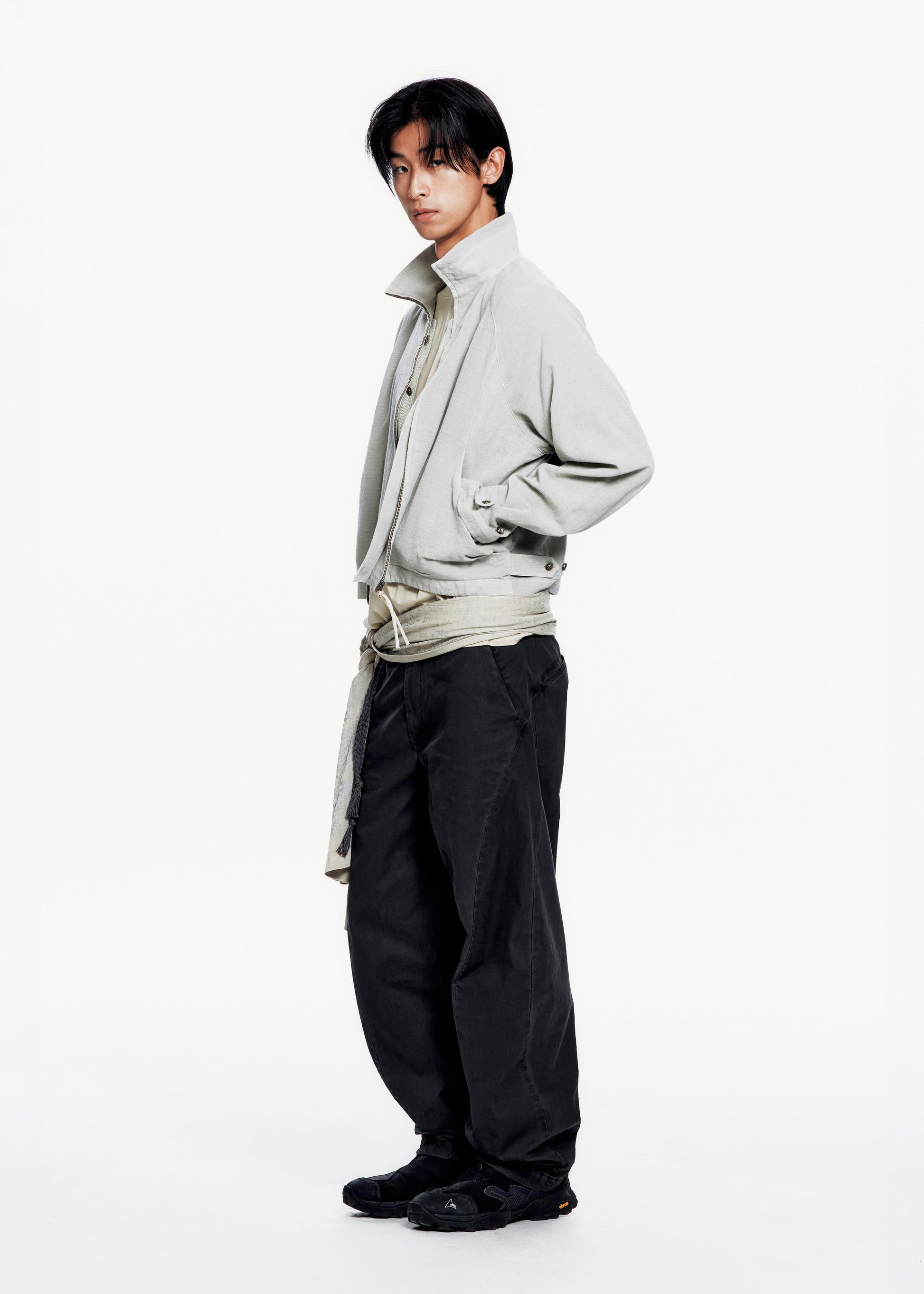 Hyein Seo - Trim Zip-up (Light Grey) product image 3 | TRAB K-Fashion Australia