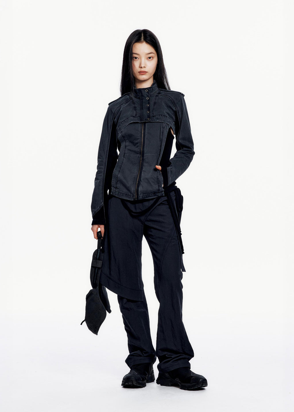 Hyein Seo - Double Layer Moto Jacket (Midnight) product image 9 | TRAB K-Fashion Australia