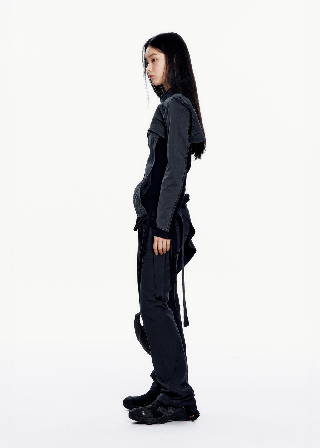 Hyein Seo - Double Layer Moto Jacket (Midnight) product image 5 | TRAB K-Fashion Australia
