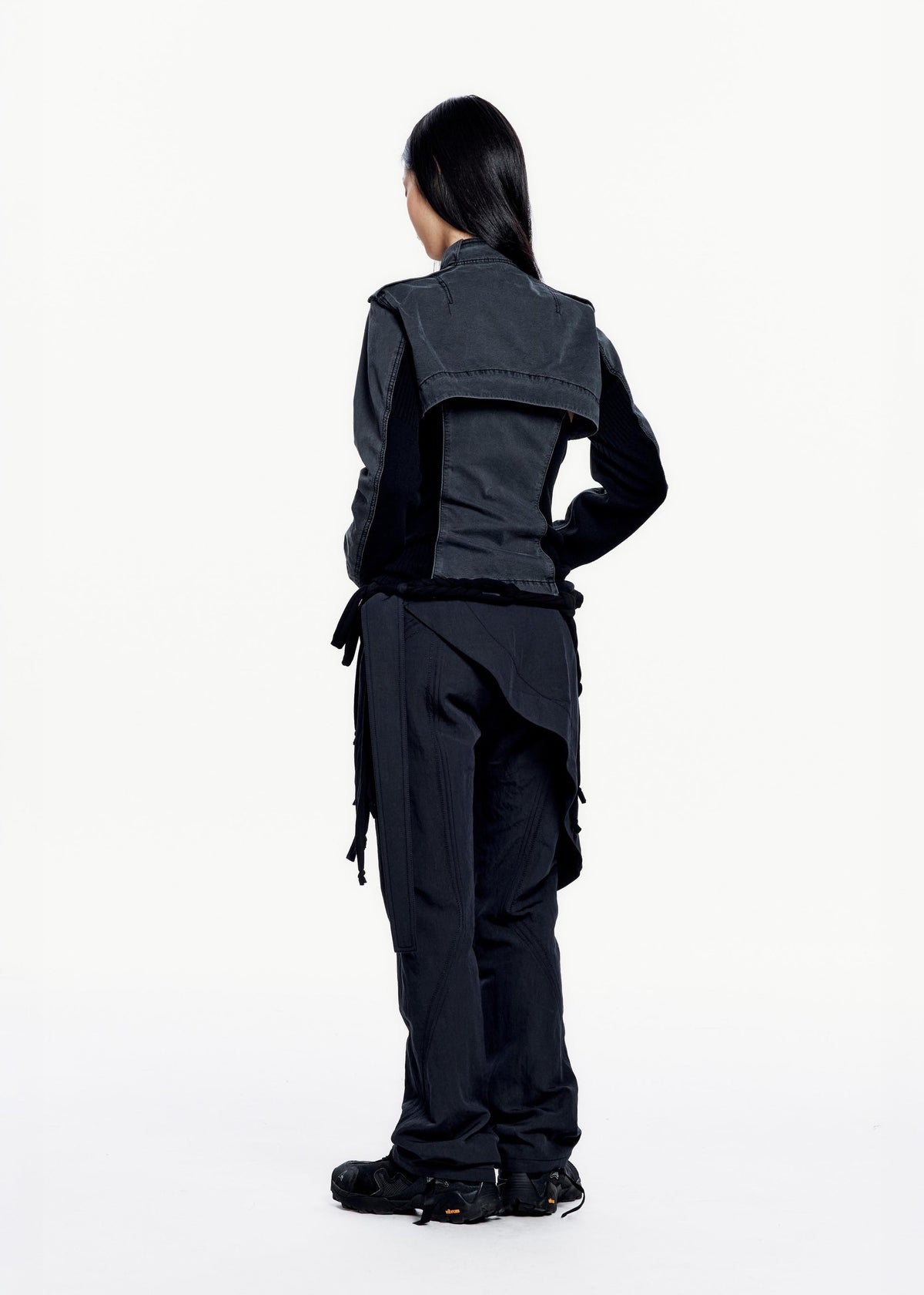 Hyein Seo - Wrap Pants w/ Macrame Belt (Midnight) product image 6 | TRAB K-Fashion Australia