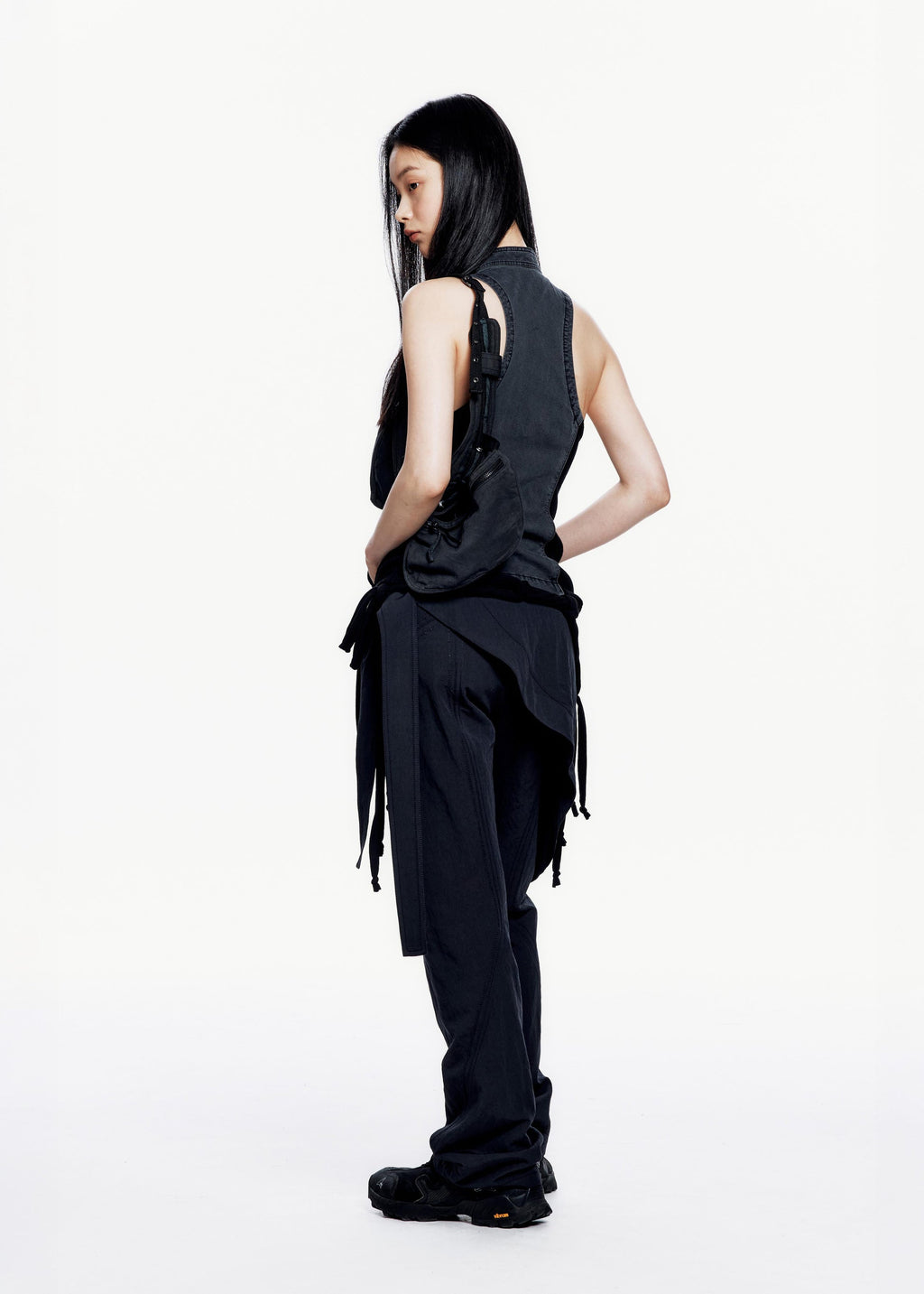 Hyein Seo - Wrap Pants w/ Macrame Belt (Midnight) product image 1 | TRAB K-Fashion Australia