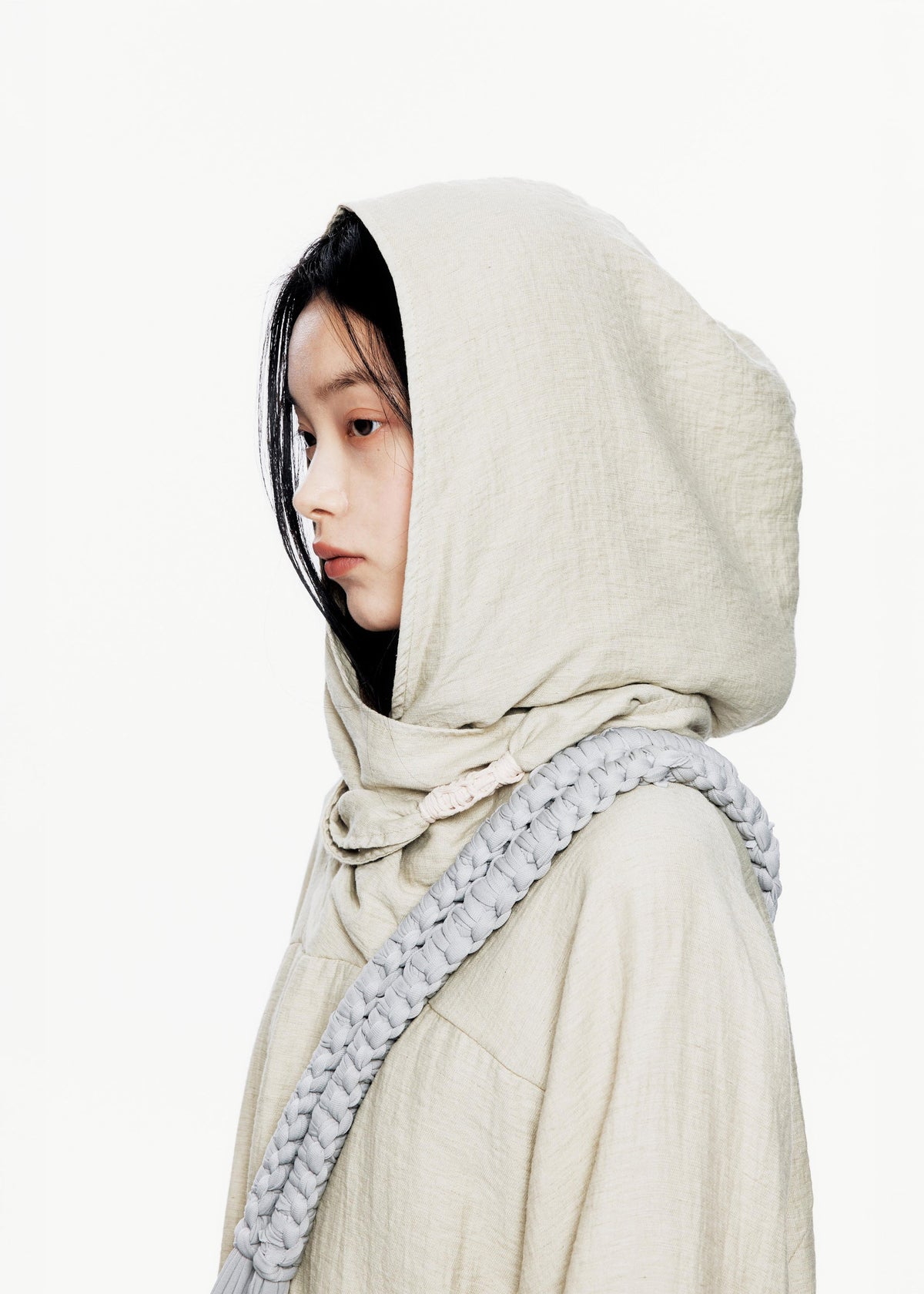 Hyein Seo - Scarf Hoodie (Beige) product image 10 | TRAB K-Fashion Australia