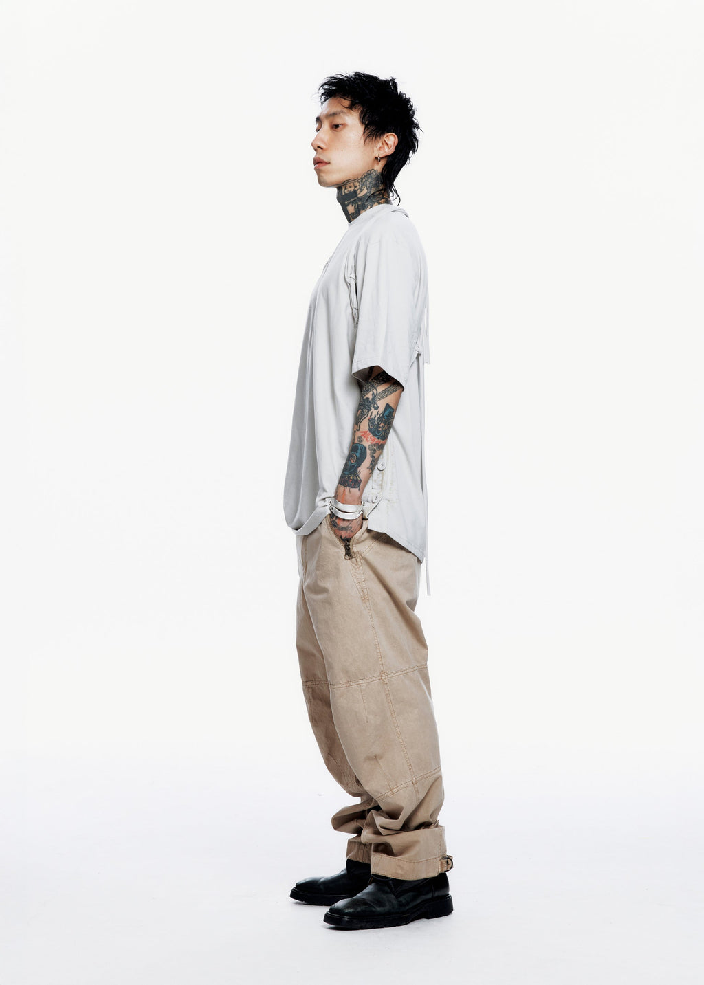 Hyein Seo - Macrame Backstrap Top (Mist Grey) product image 3 | TRAB K-Fashion Australia