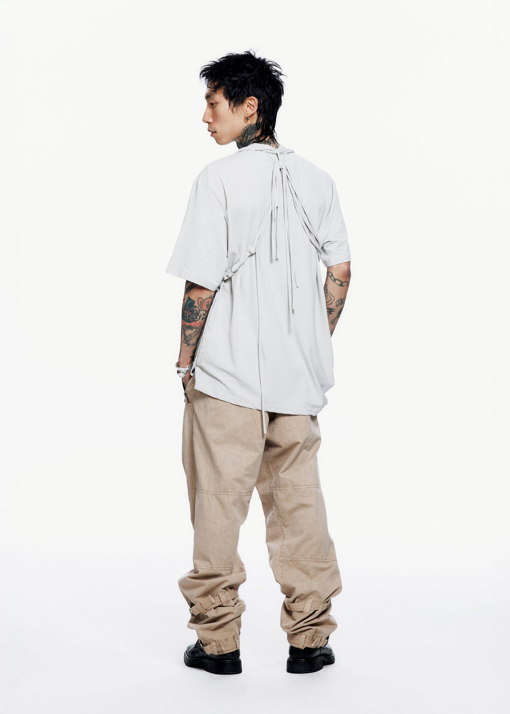 Hyein Seo - Macrame Backstrap Top (Mist Grey) product image 4 | TRAB K-Fashion Australia