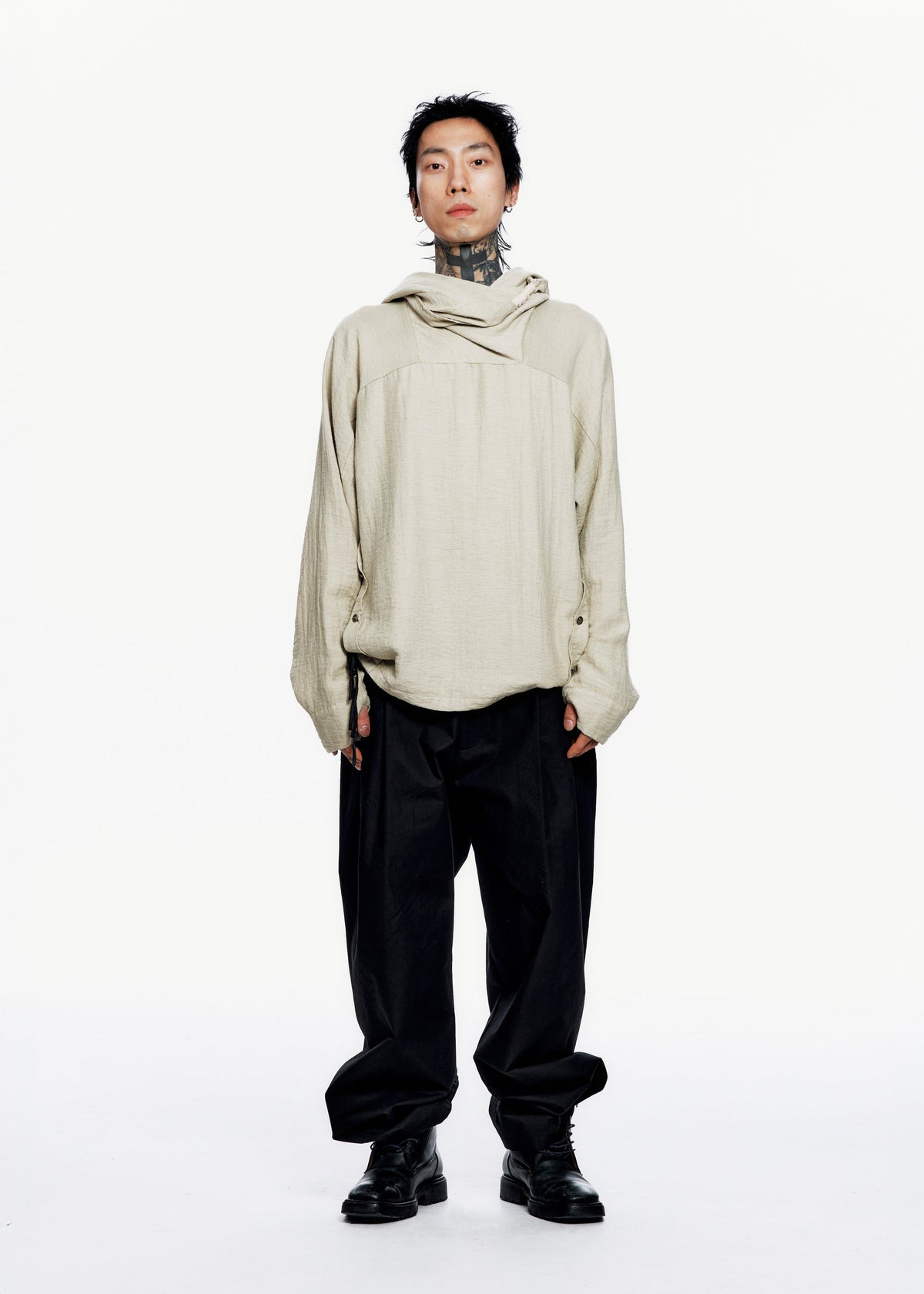 Hyein Seo - Scarf Hoodie (Beige) product image 11 | TRAB K-Fashion Australia