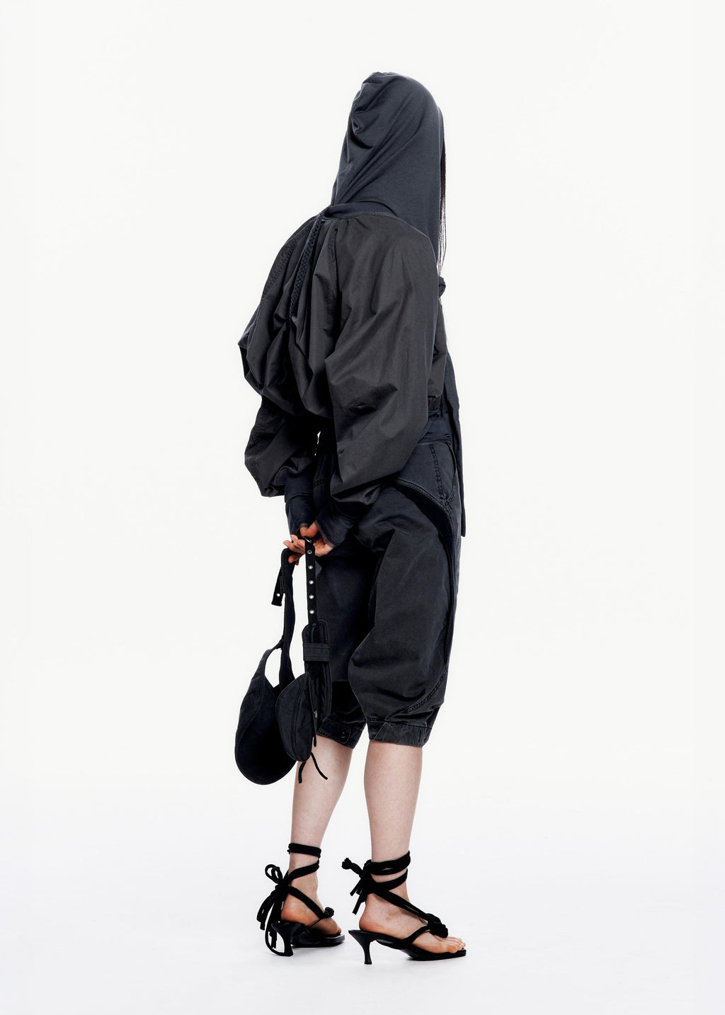 Hyein Seo - Cotton Bolero Jacket w/ Hoodie (Charcoal) product image 6 | TRAB K-Fashion Australia