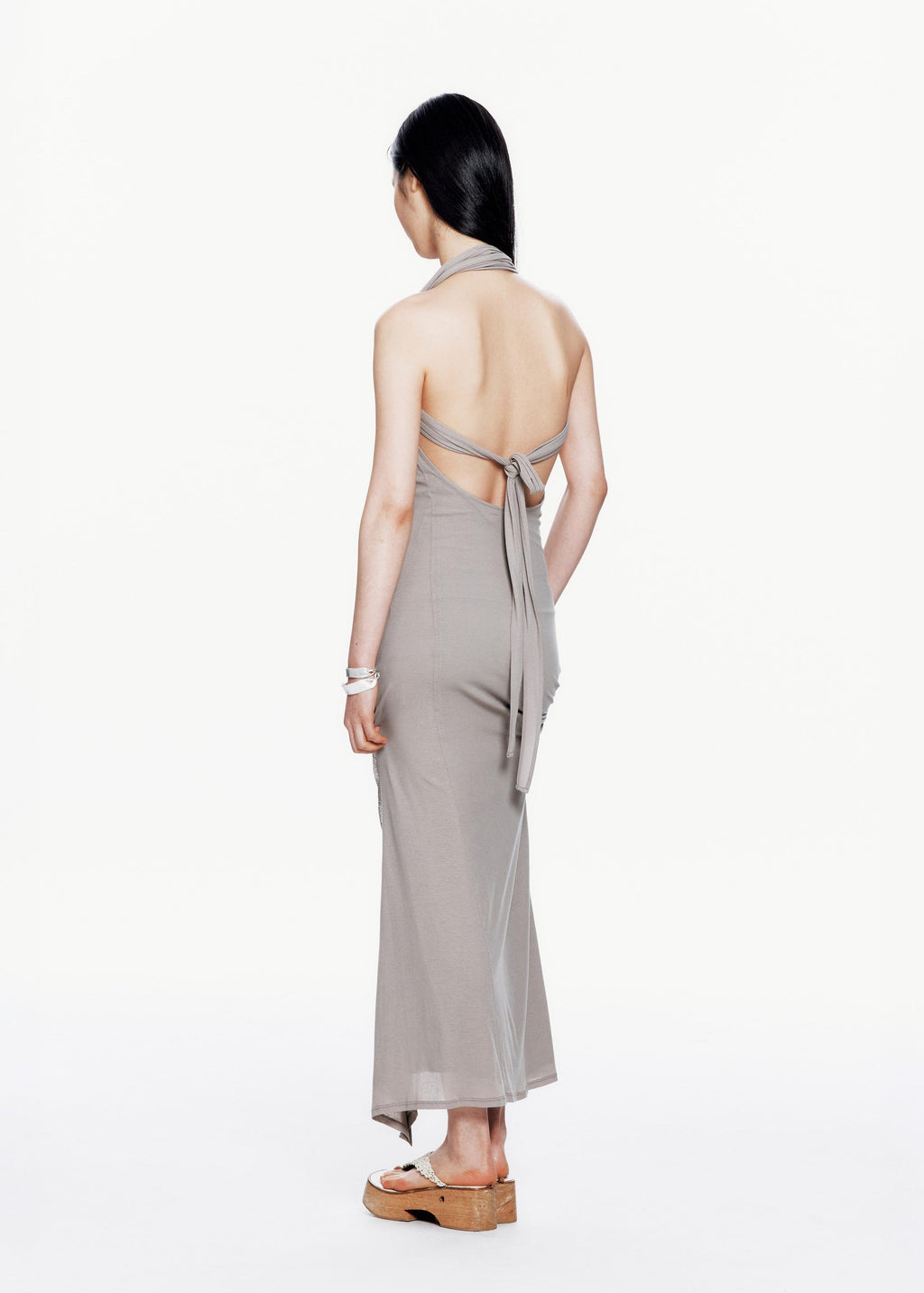Hyein Seo - Knotted Halter Dress (Beige) product image 4 | TRAB K-Fashion Australia
