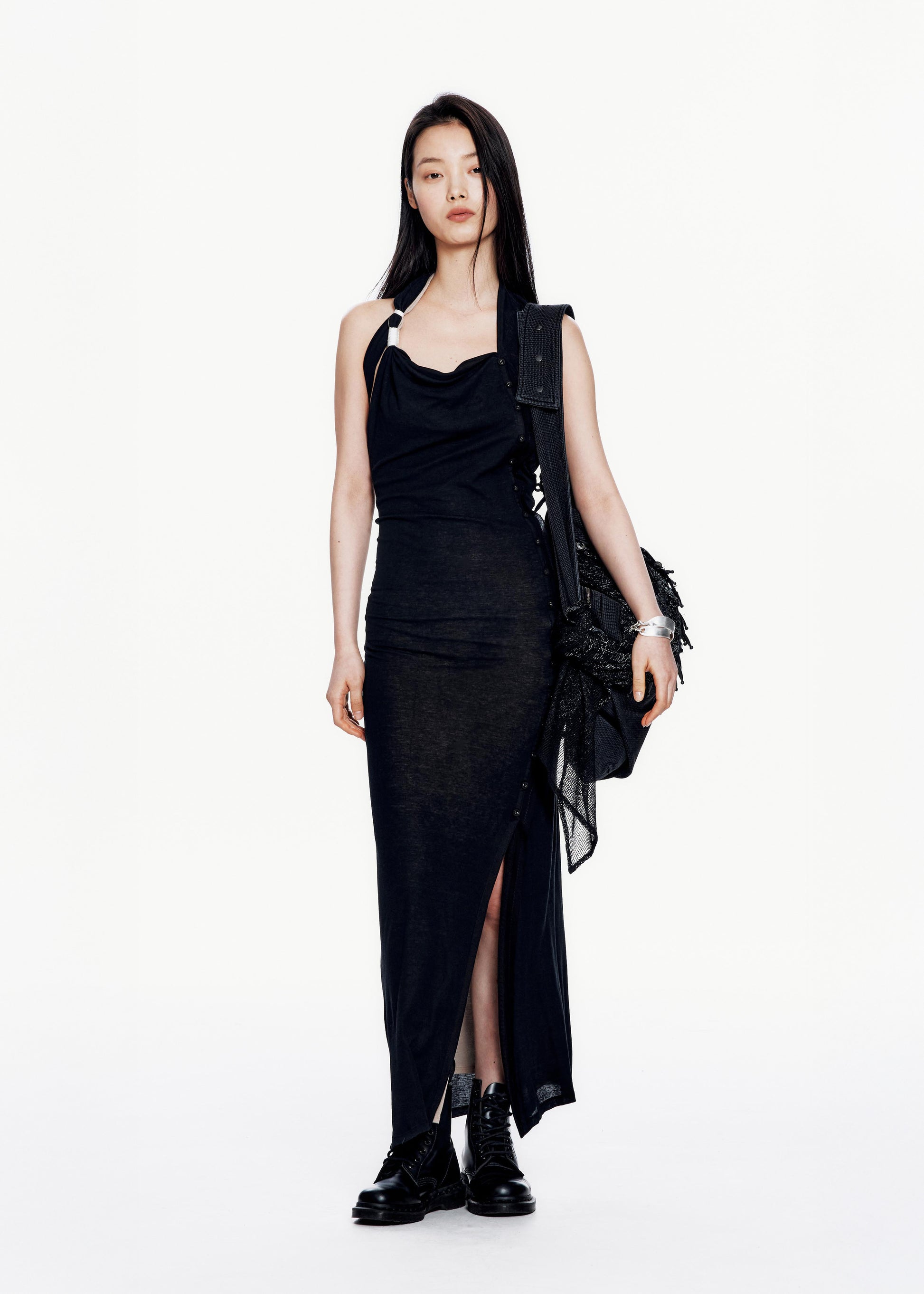 Hyein Seo - Knotted Halter Dress (Black) product image 2 | TRAB K-Fashion Australia