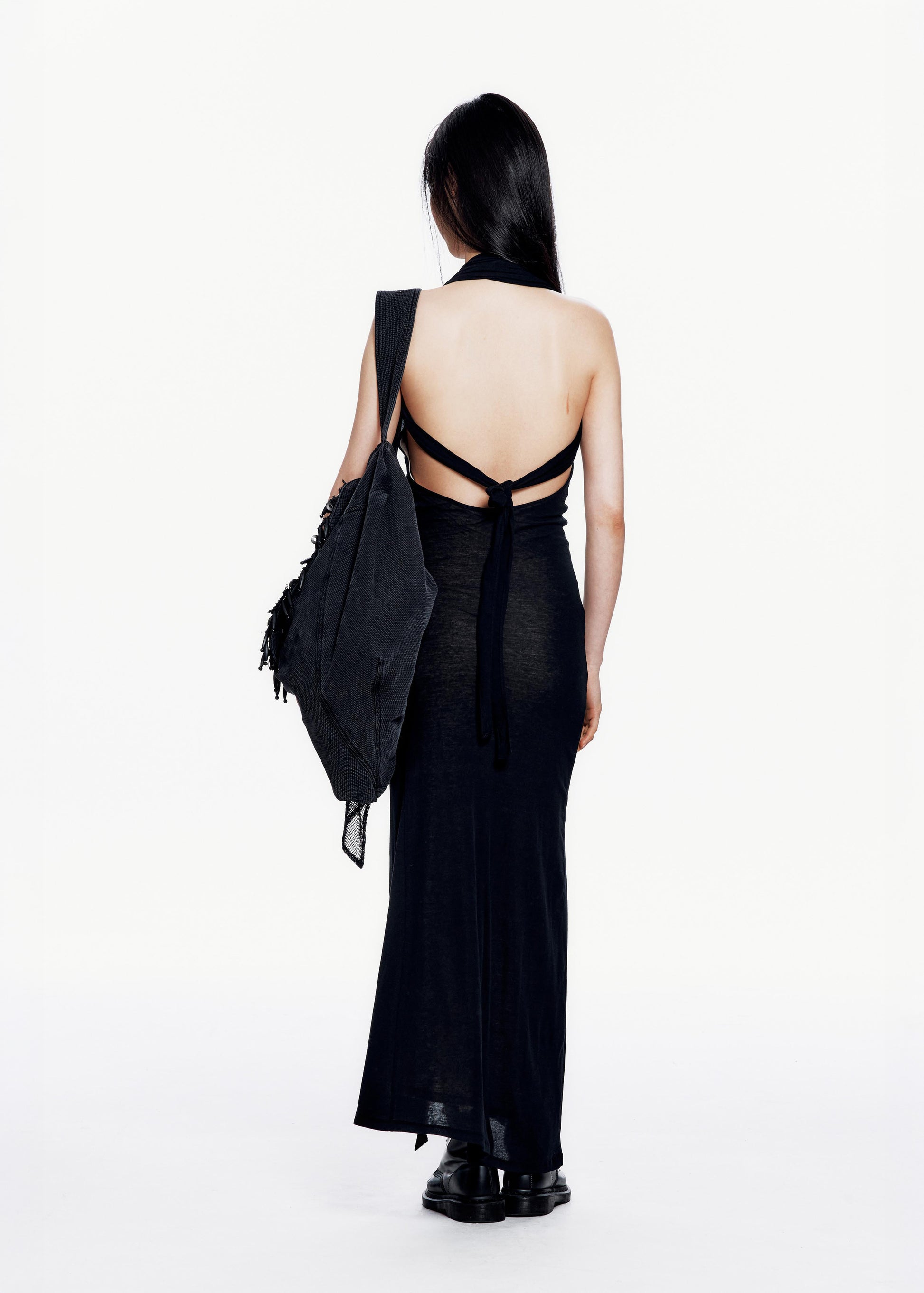 Hyein Seo - Knotted Halter Dress (Black) product image 3 | TRAB K-Fashion Australia