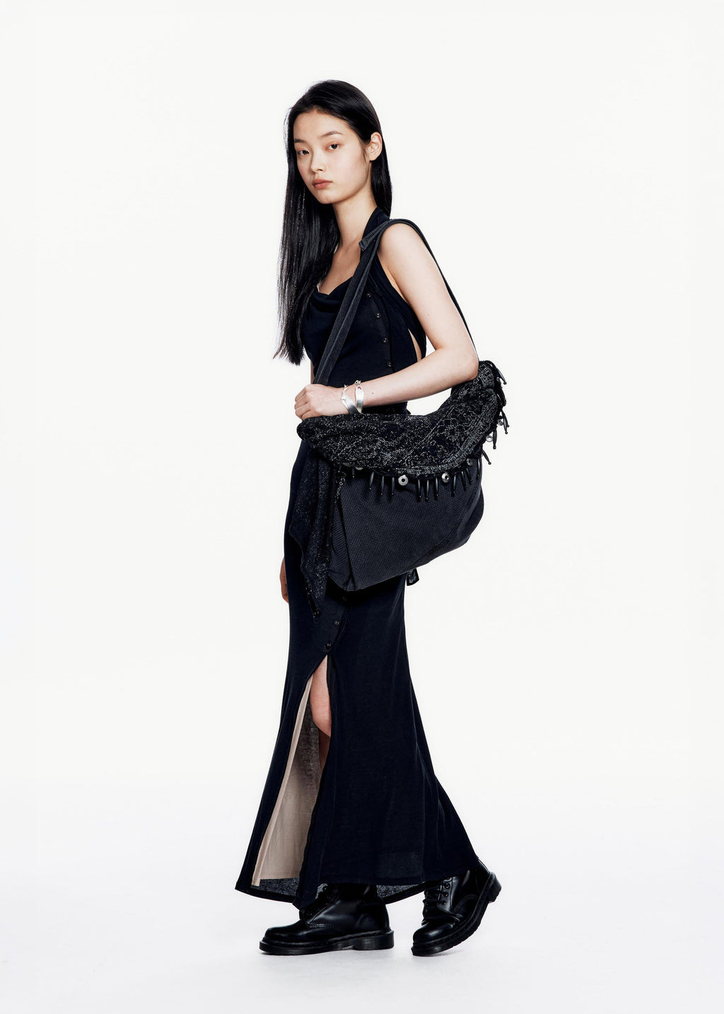 Hyein Seo - Knotted Halter Dress (Black) product image 1 | TRAB K-Fashion Australia
