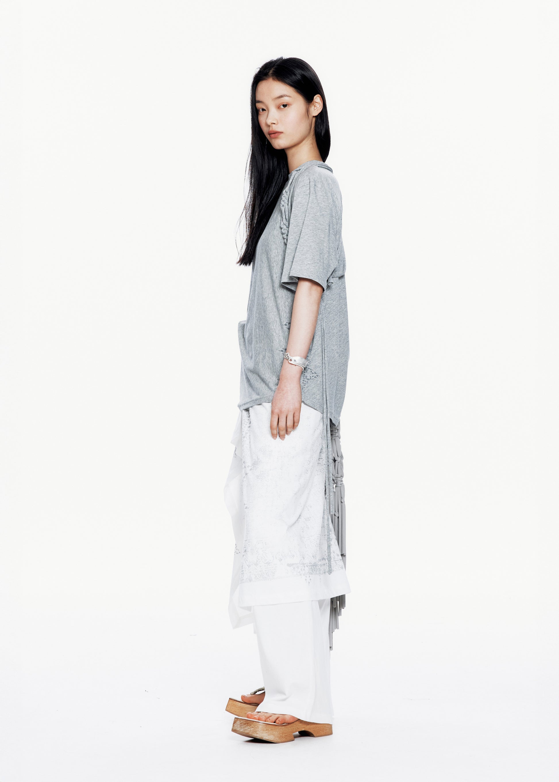 Hyein Seo - Macrame Backstrap Top (Melange Grey) product image 2 | TRAB K-Fashion Australia