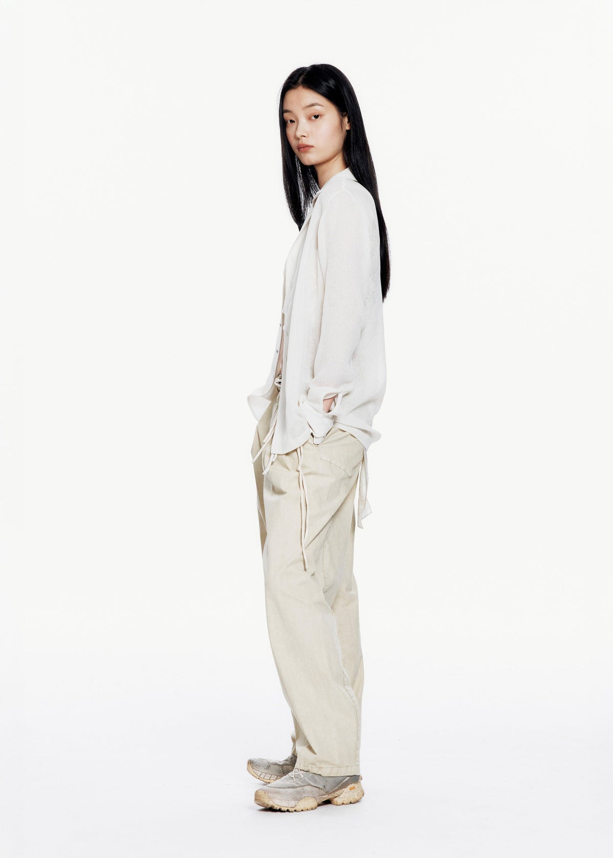 Hyein Seo - Silver Button Shirt (Ivory) product image 7 | TRAB K-Fashion Australia