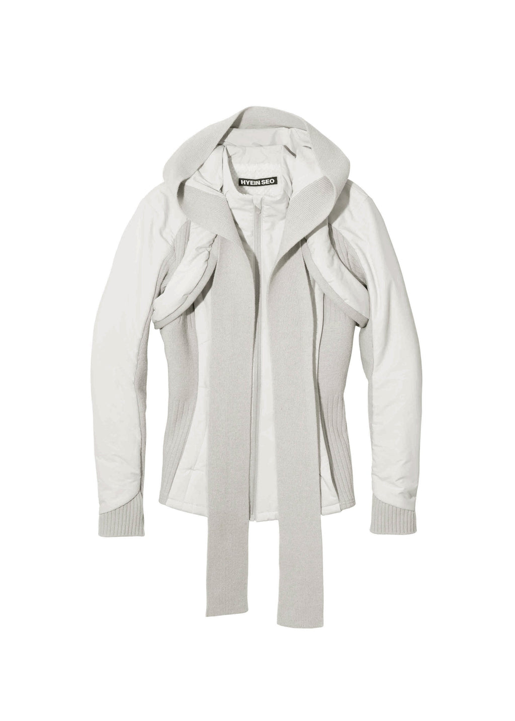 Hyein Seo - Paneled Jacket w/ Harness Hoodie (French Grey) product image 9 | TRAB K-Fashion Australia