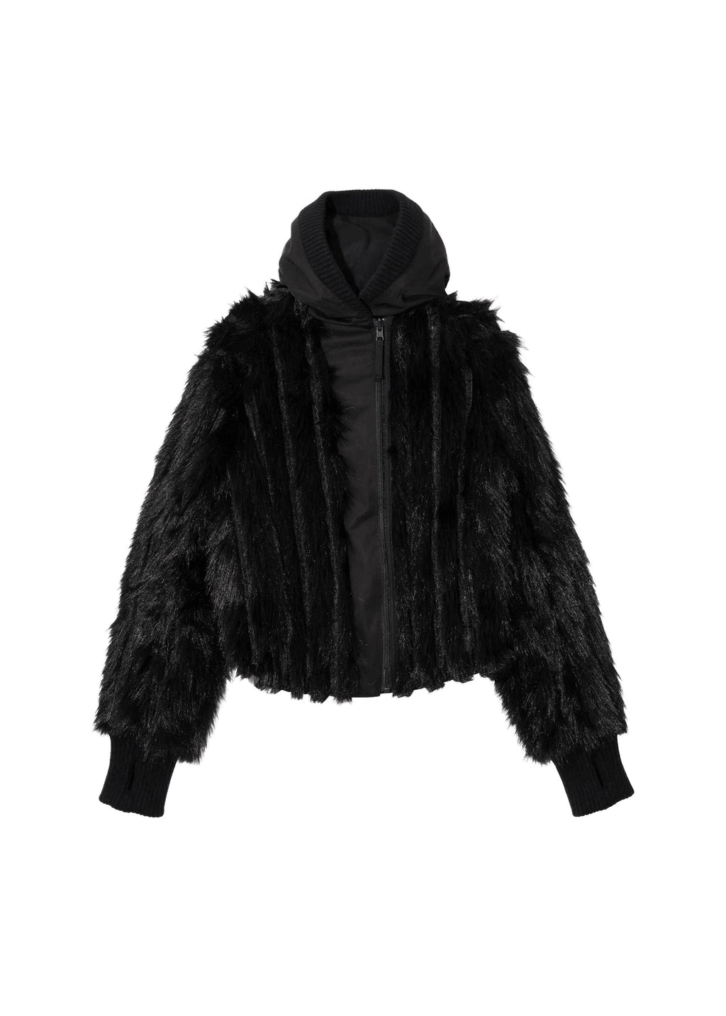 Hyein Seo - Reversible Fur Jacket (Black) product image 7 | TRAB K-Fashion Australia