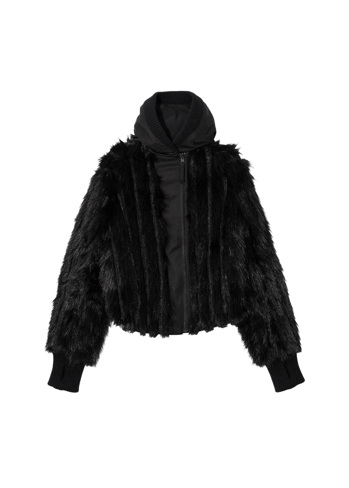 Hyein Seo - Reversible Fur Jacket (Black) product image 7 | TRAB K-Fashion Australia