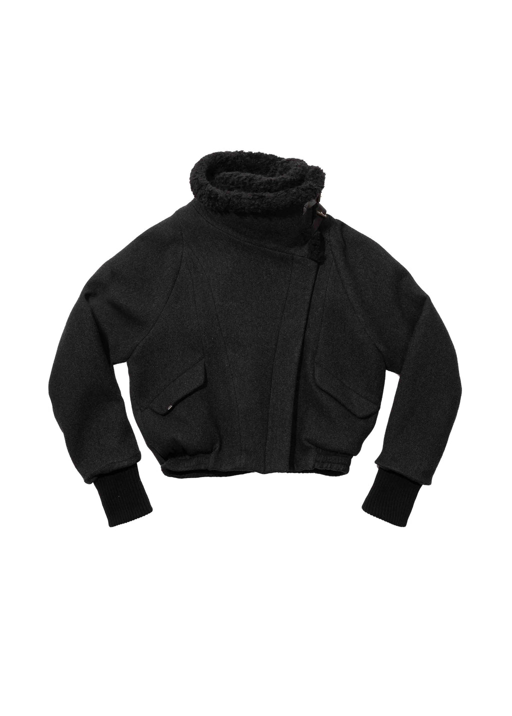 Hyein Seo - Wool Bomber Jacket (Black) product image 11 | TRAB K-Fashion Australia