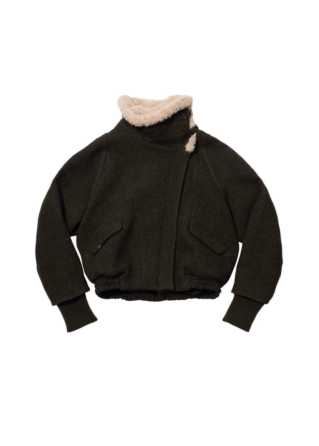 Hyein Seo - Wool Bomber Jacket (Khaki) product image 6 | TRAB K-Fashion Australia