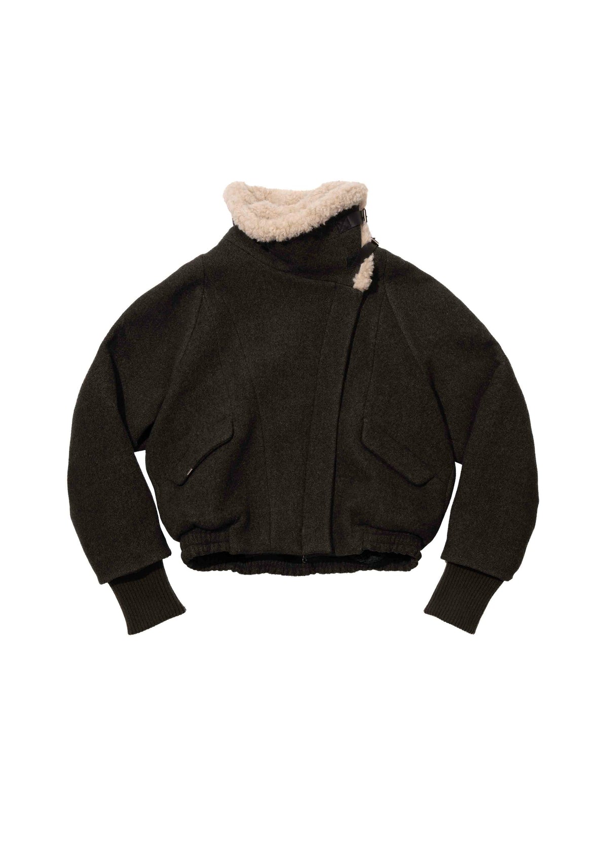 Hyein Seo - Wool Bomber Jacket (Khaki) product image 6 | TRAB K-Fashion Australia