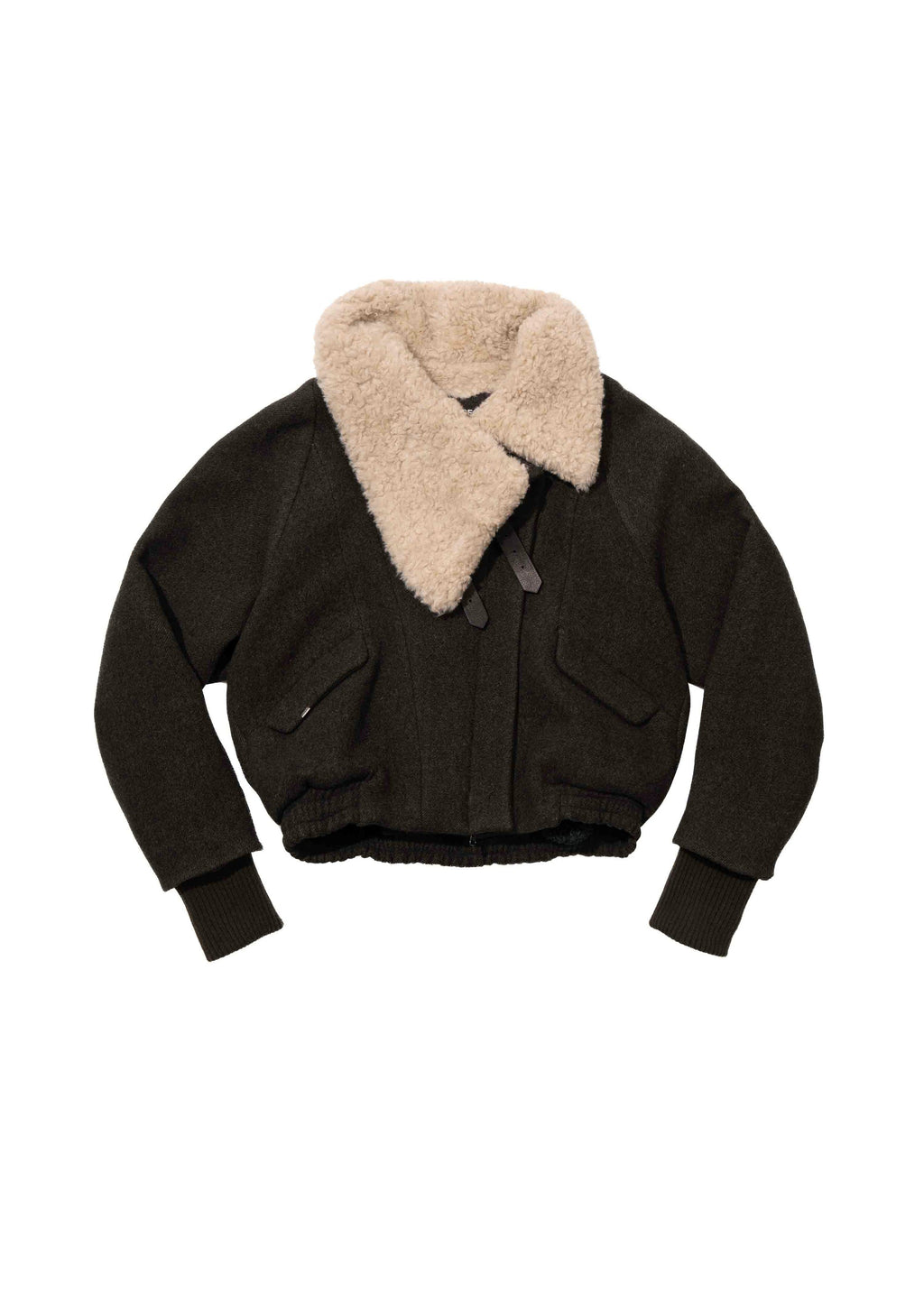 Hyein Seo - Wool Bomber Jacket (Khaki) product image 7 | TRAB K-Fashion Australia