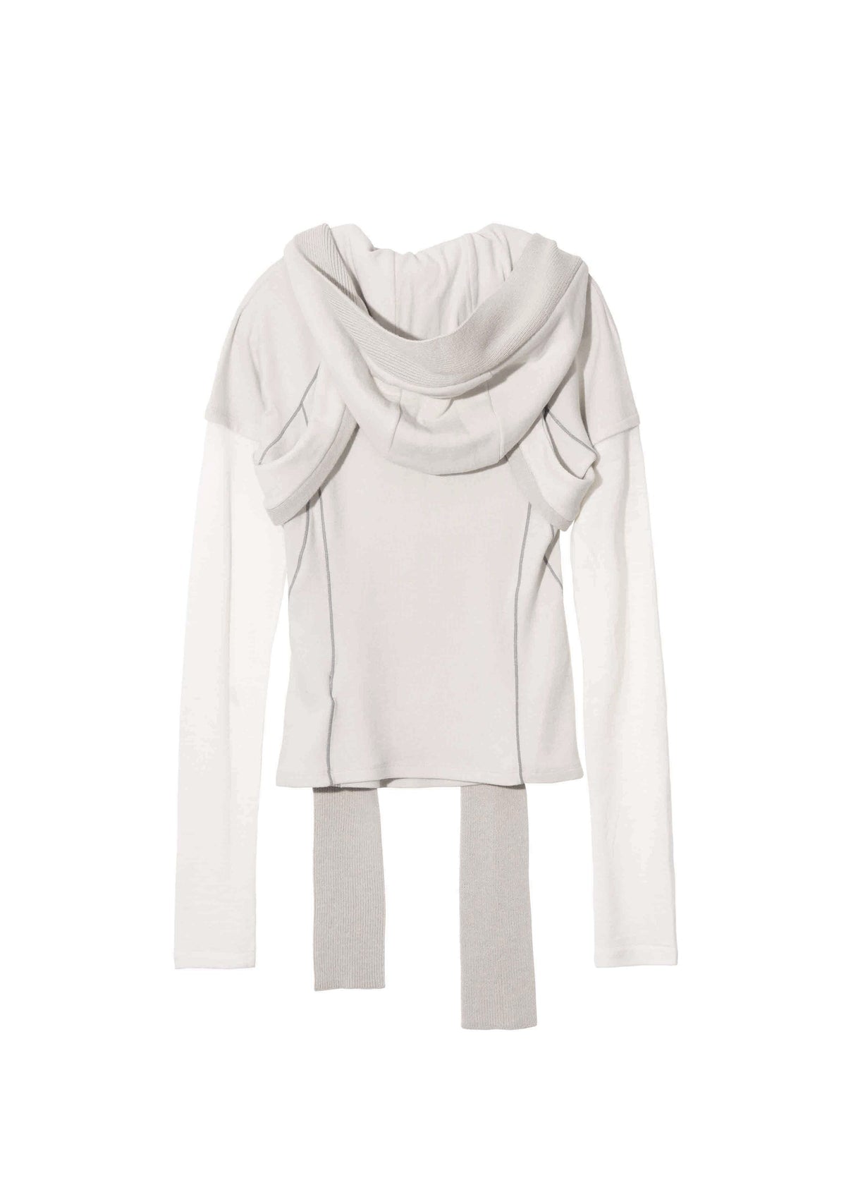 Hyein Seo - Layered T-Shirt w/ Harness Hoodie (French Grey) product image 9 | TRAB K-Fashion Australia