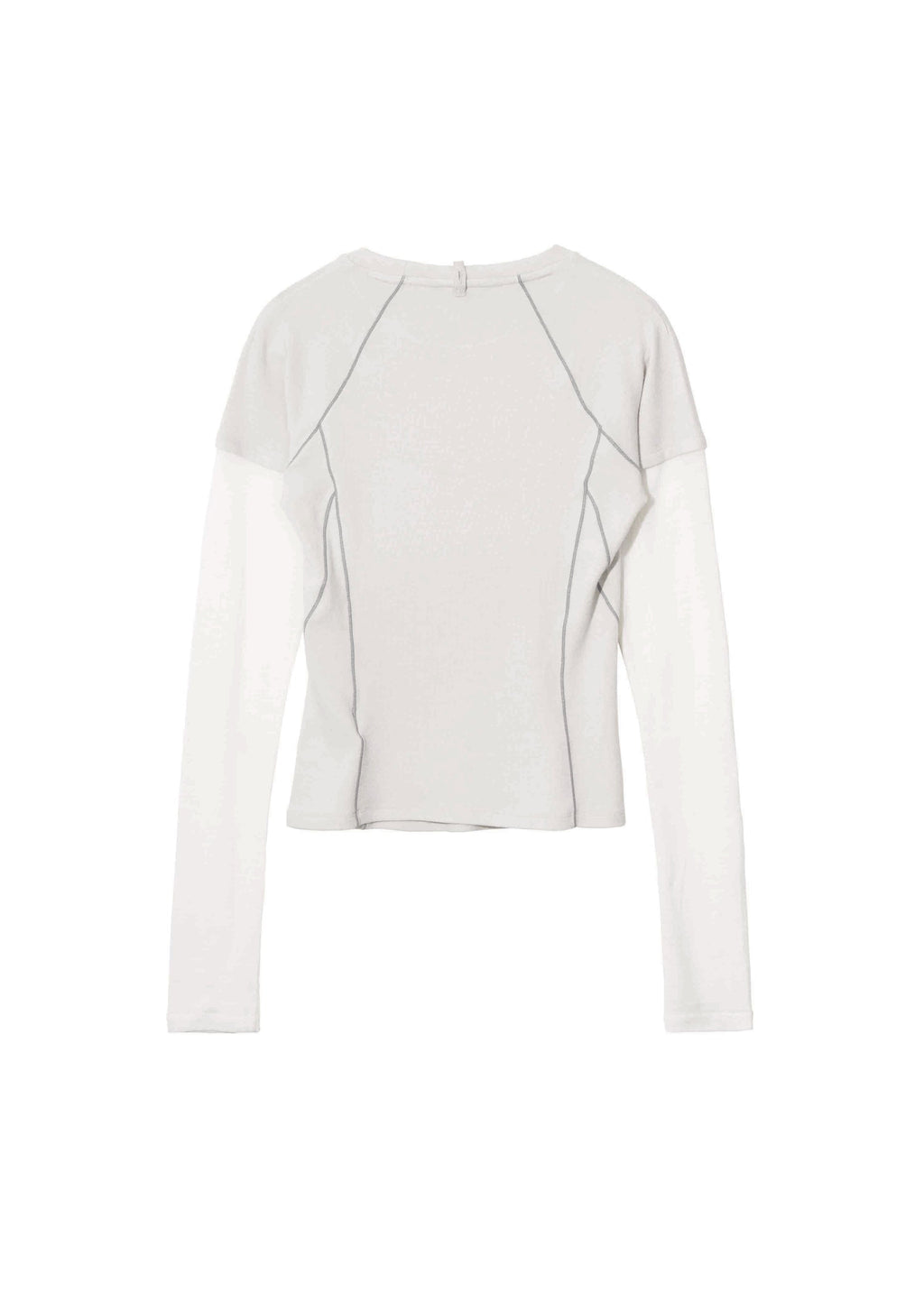 Hyein Seo - Layered T-Shirt w/ Harness Hoodie (French Grey) product image 11 | TRAB K-Fashion Australia