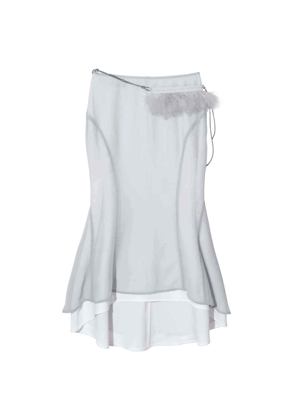 Hyein Seo - Mermaid Skirt w/ Feather Bag (Fog Blue) product image 5 | TRAB K-Fashion Australia