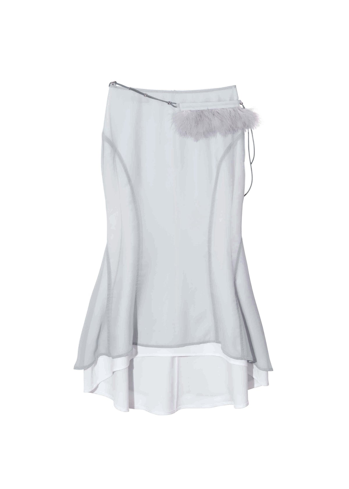 Hyein Seo - Mermaid Skirt w/ Feather Bag (Fog Blue) product image 5 | TRAB K-Fashion Australia