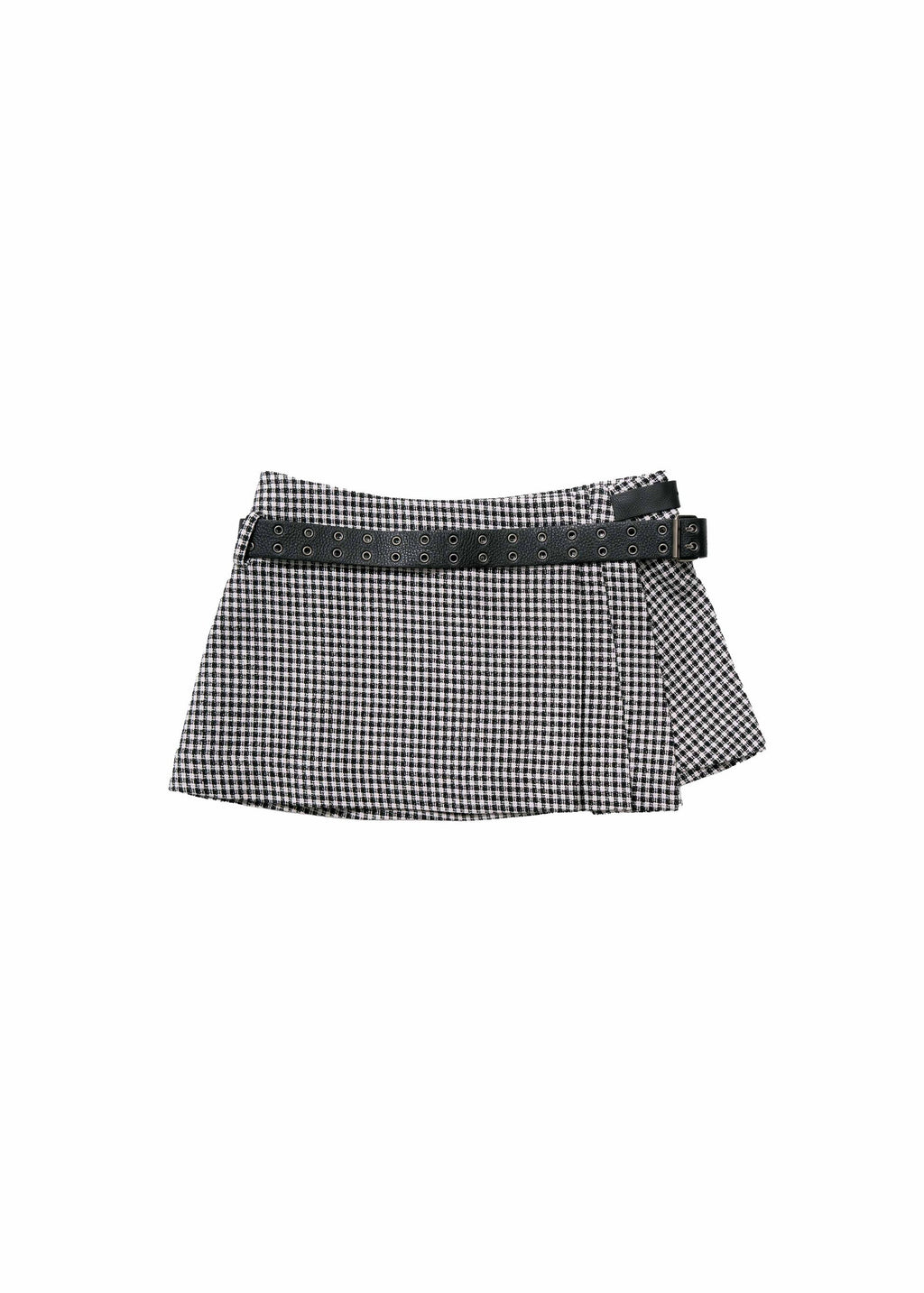 Hyein Seo - Pleated Mini Skirt w/ Leather Belt (Check) product image 9 | TRAB K-Fashion Australia