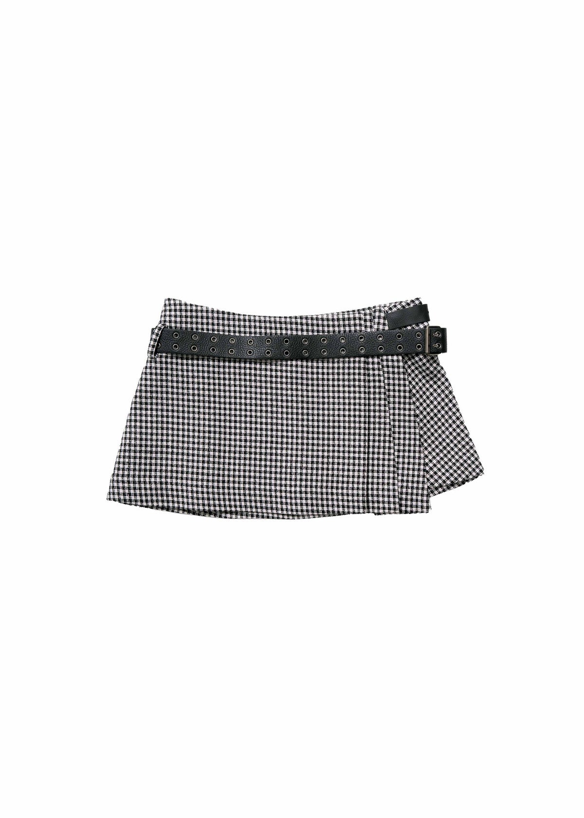 Hyein Seo - Pleated Mini Skirt w/ Leather Belt (Check) product image 9 | TRAB K-Fashion Australia